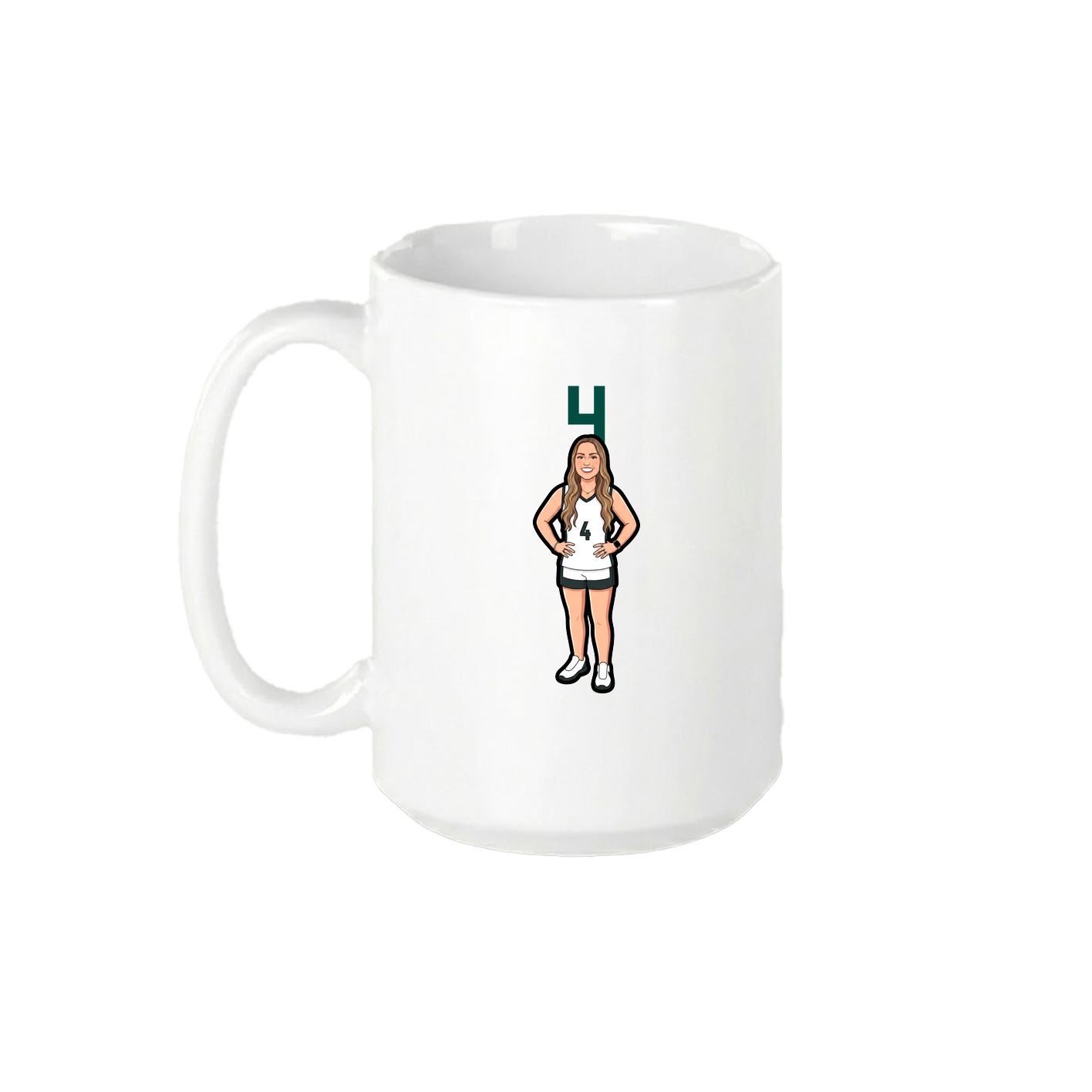 15oz Coffee Mug — Number Top in White