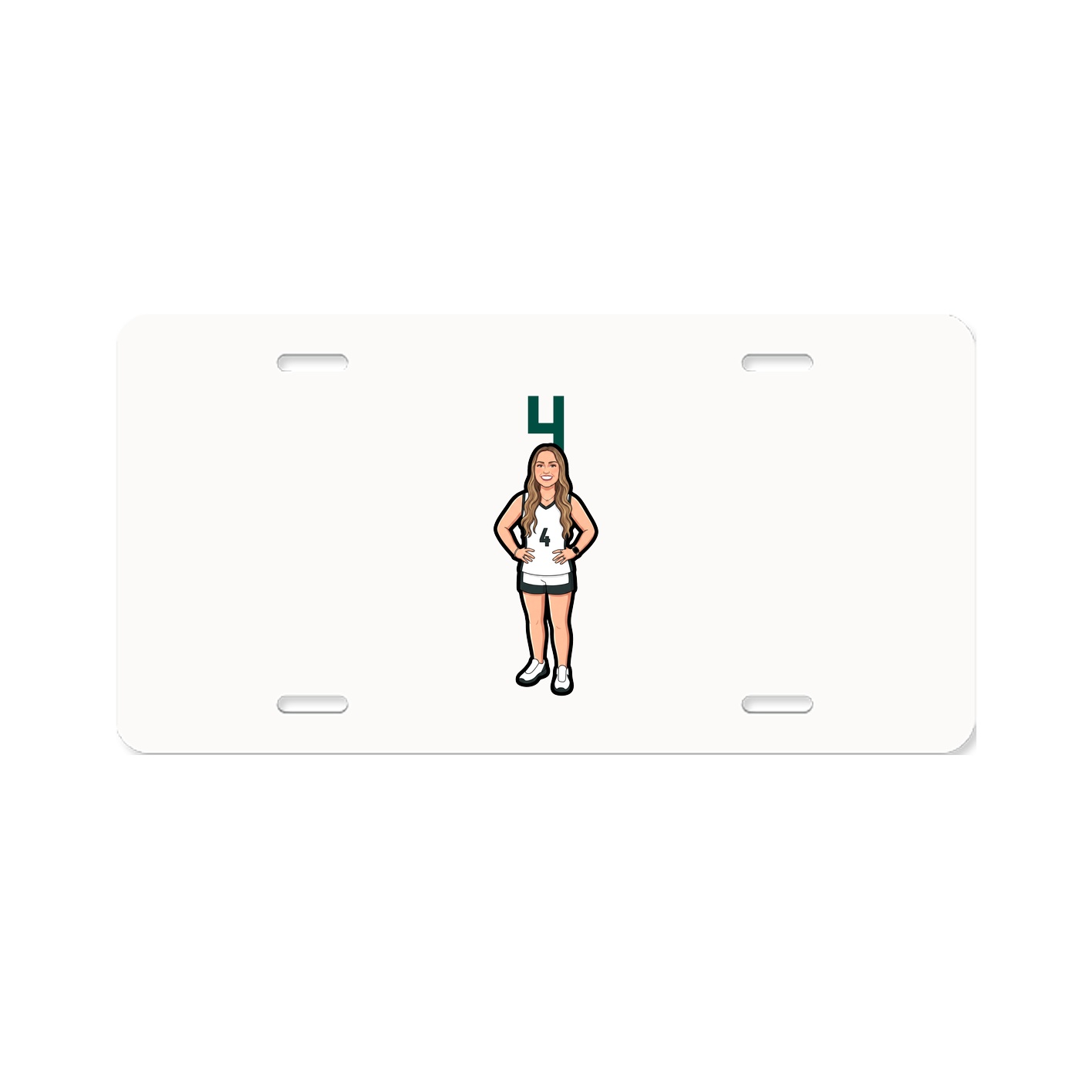 License Plate — Number Top in Classic