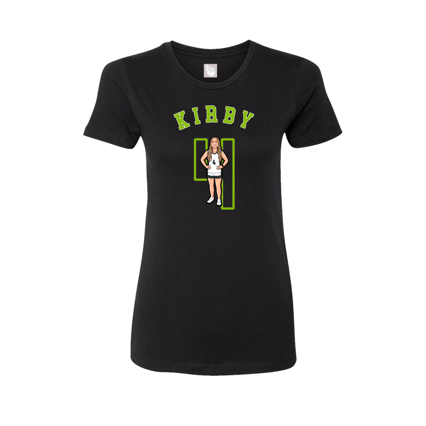 Fitted Women's Tee — Shirsey Arch in Black