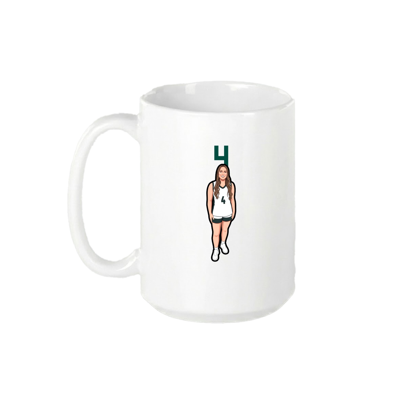 15oz Coffee Mug — Number Top in White