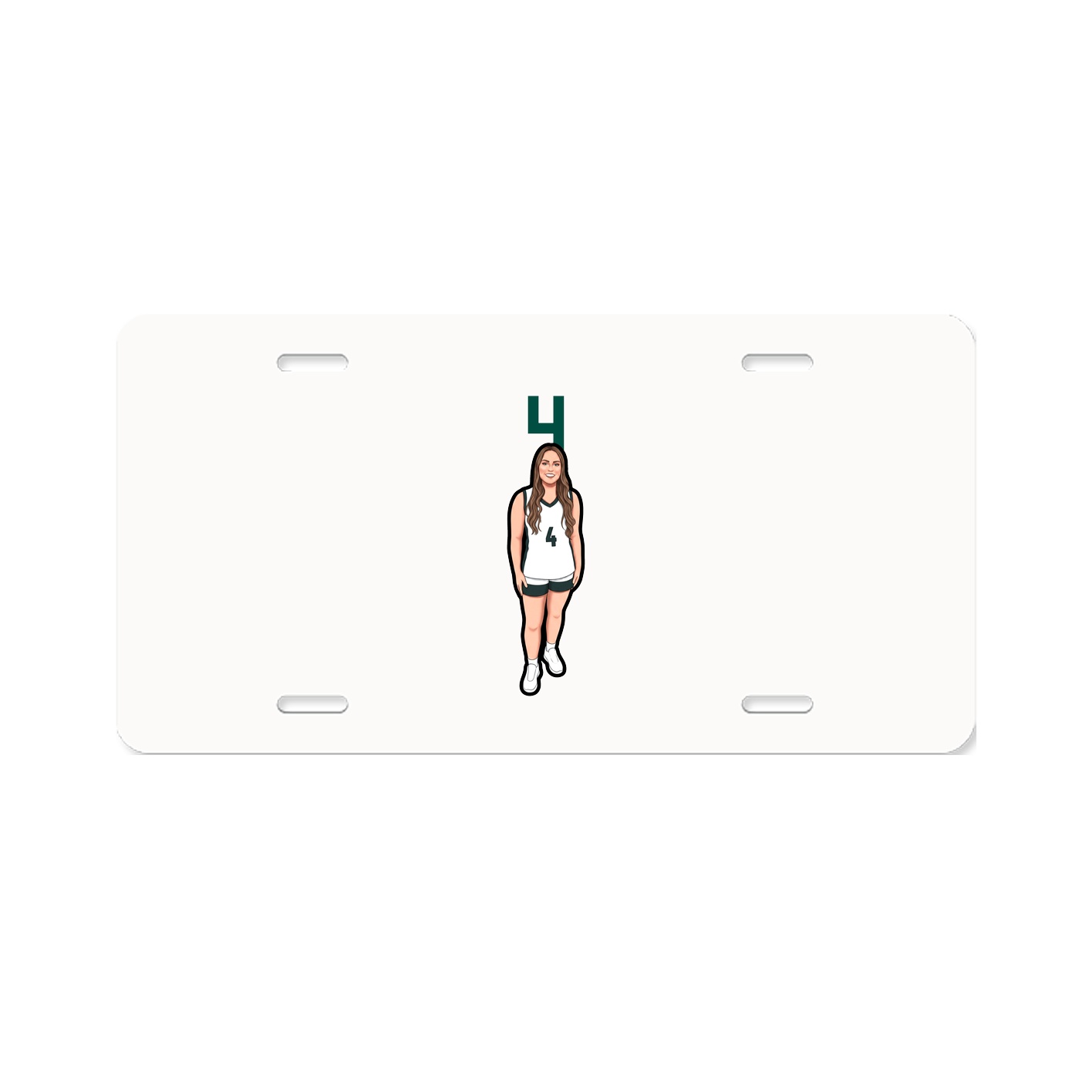 License Plate — Number Top in Classic