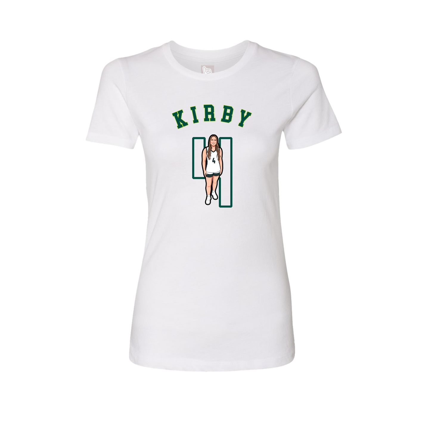 Fitted Women's Tee — Shirsey Arch in White