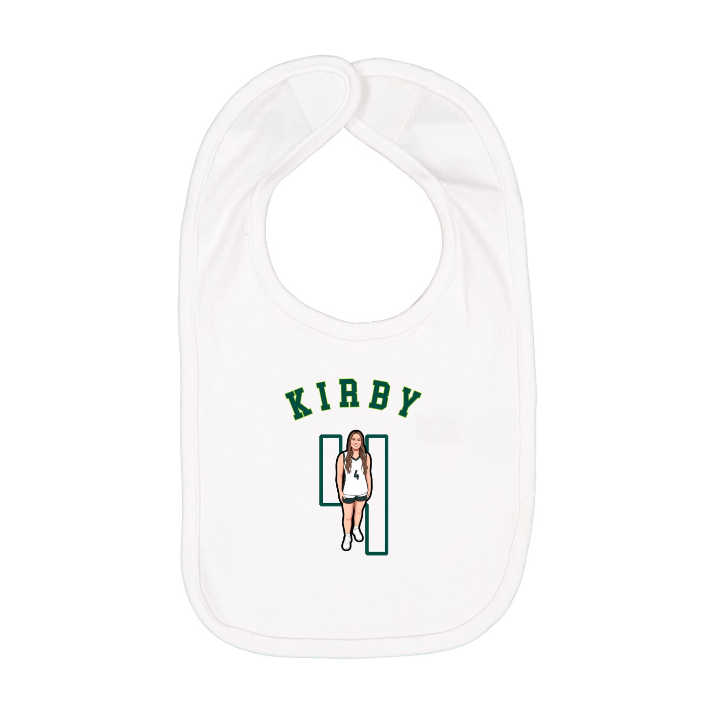 Infant Bib — Shirsey Arch in White