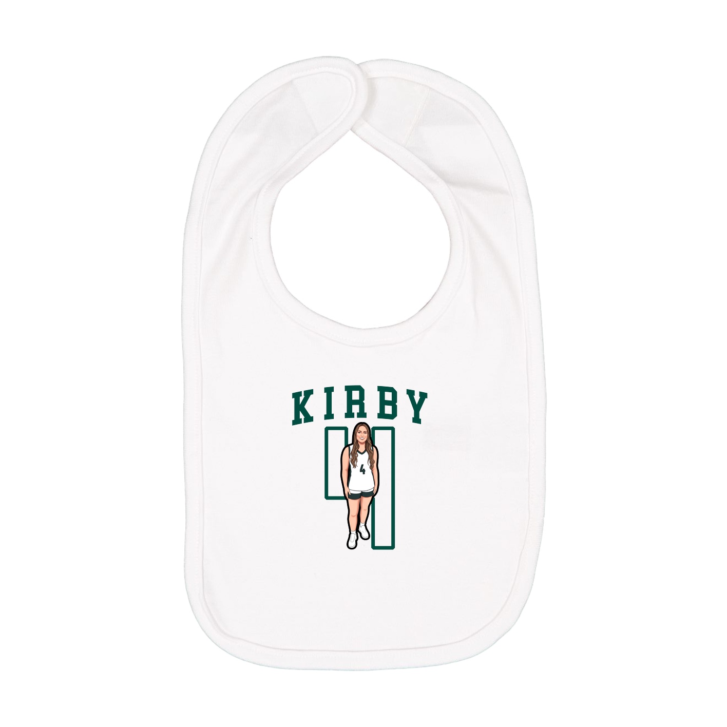 Infant Bib — Shirsey in White