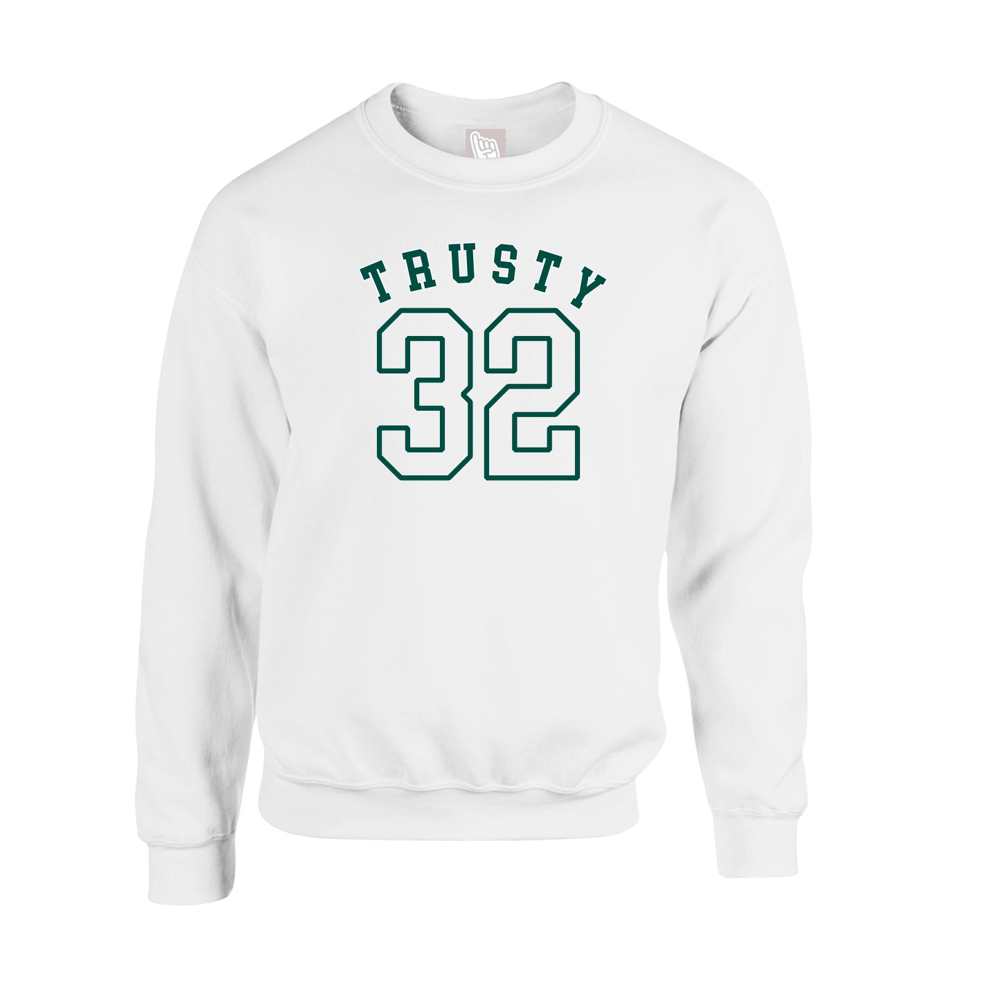 Fleece Crew — Shirsey Arch in White