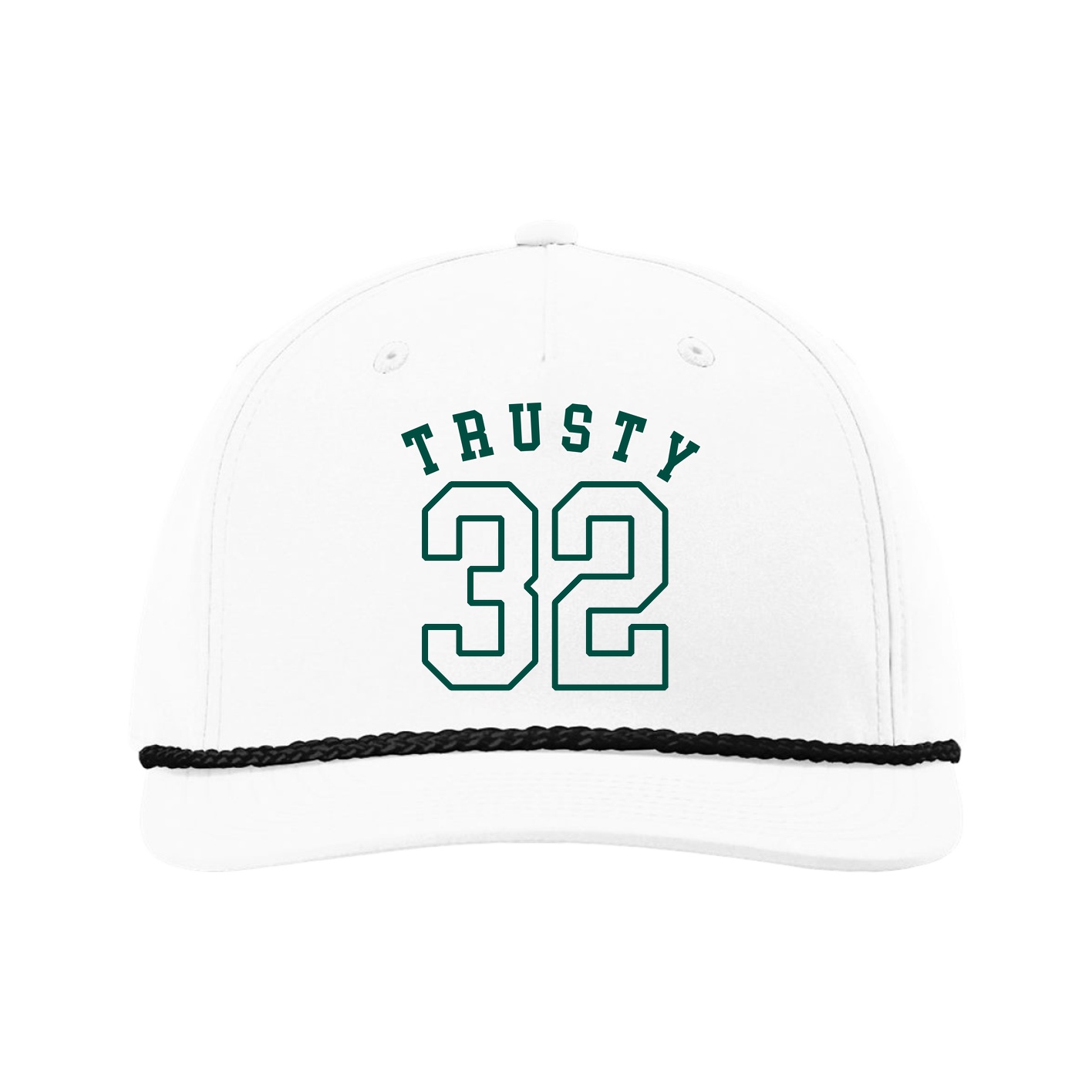 Five-Panel Classic Rope Cap — Shirsey Arch in White