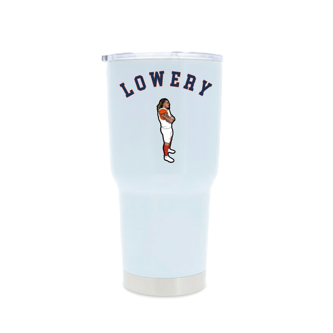 30oz Stainless Steel Tumbler — Shirsey Arch in White