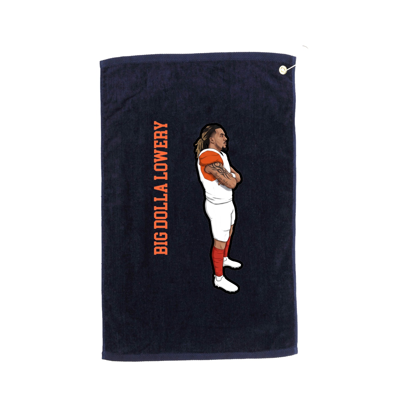 Golf Towel — Name Vertical in Navy
