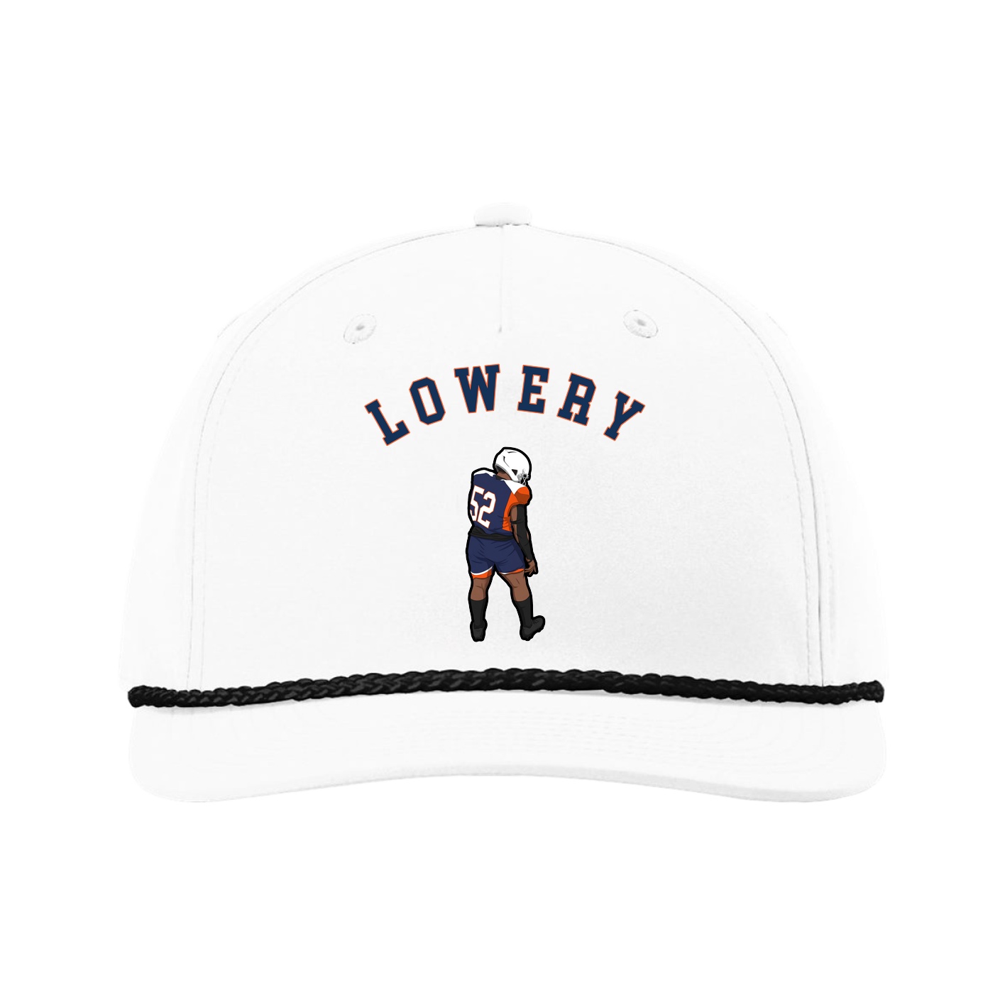 Five-Panel Classic Rope Cap — Shirsey Arch in White