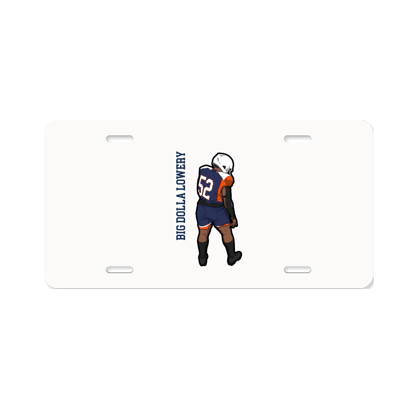 License Plate — Name Vertical in Classic