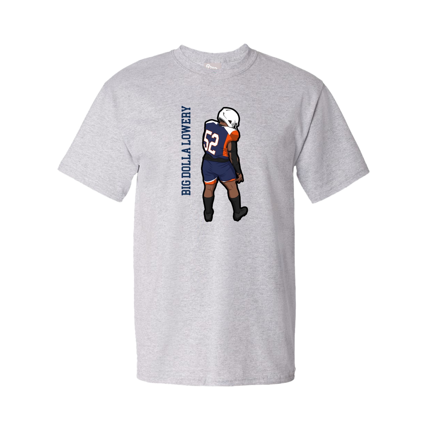 Tee — Name Vertical in Grey