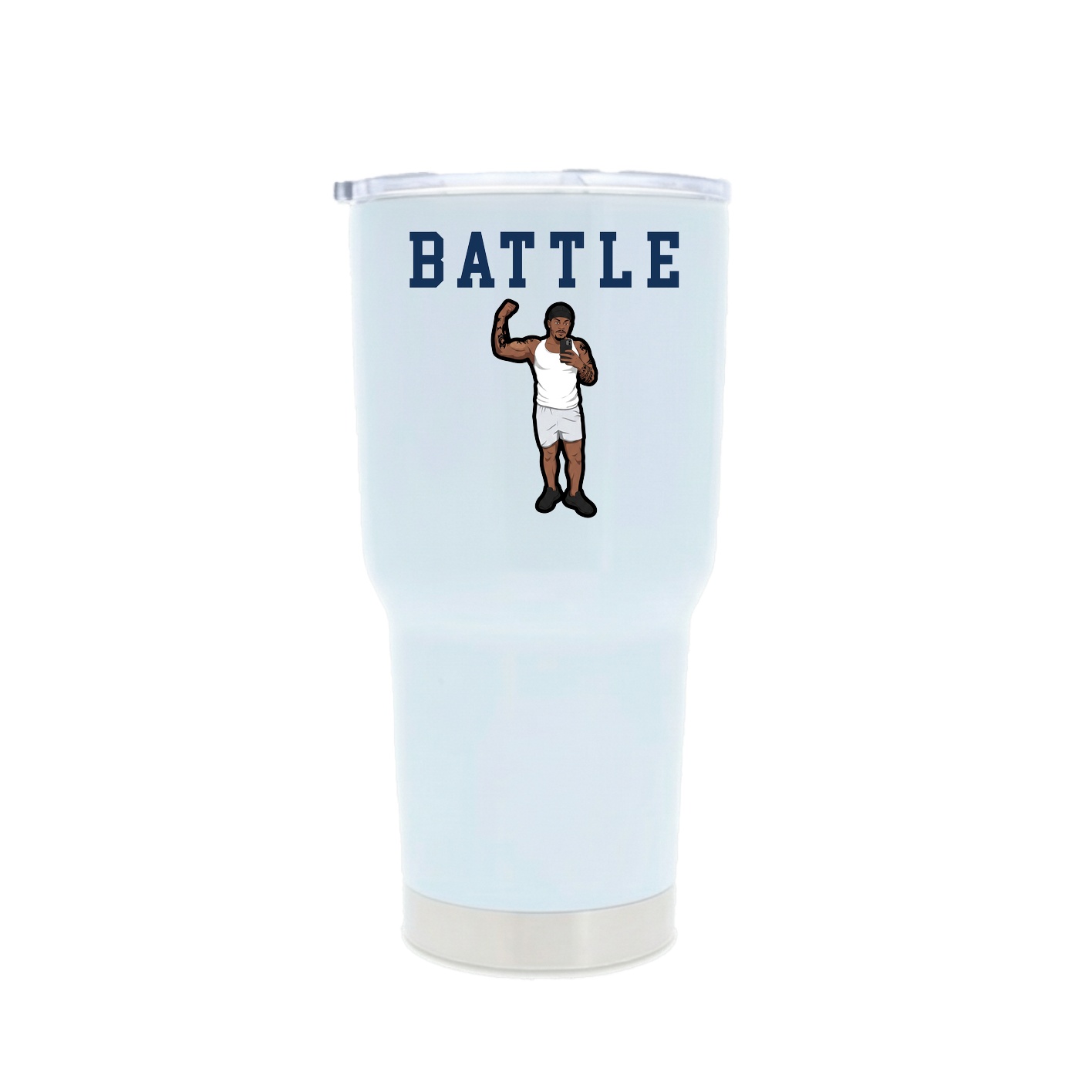 30oz Stainless Steel Tumbler — Shirsey in White