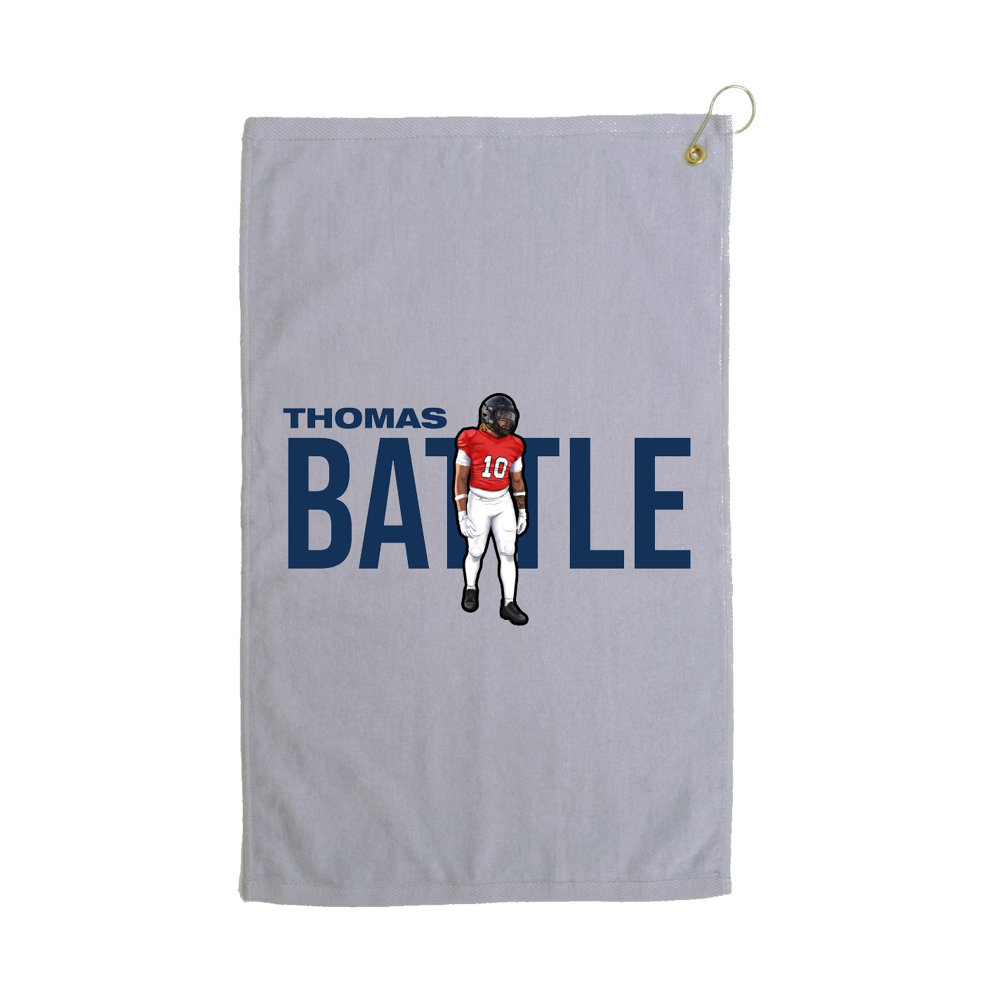 Golf Towel — Player Name in Grey