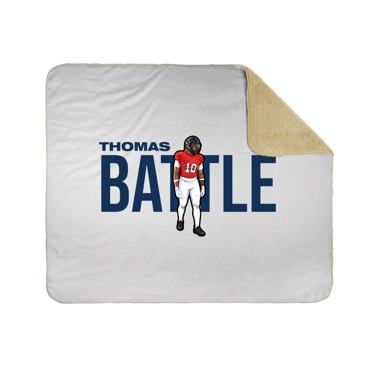 Throw Blanket — Player Name in White