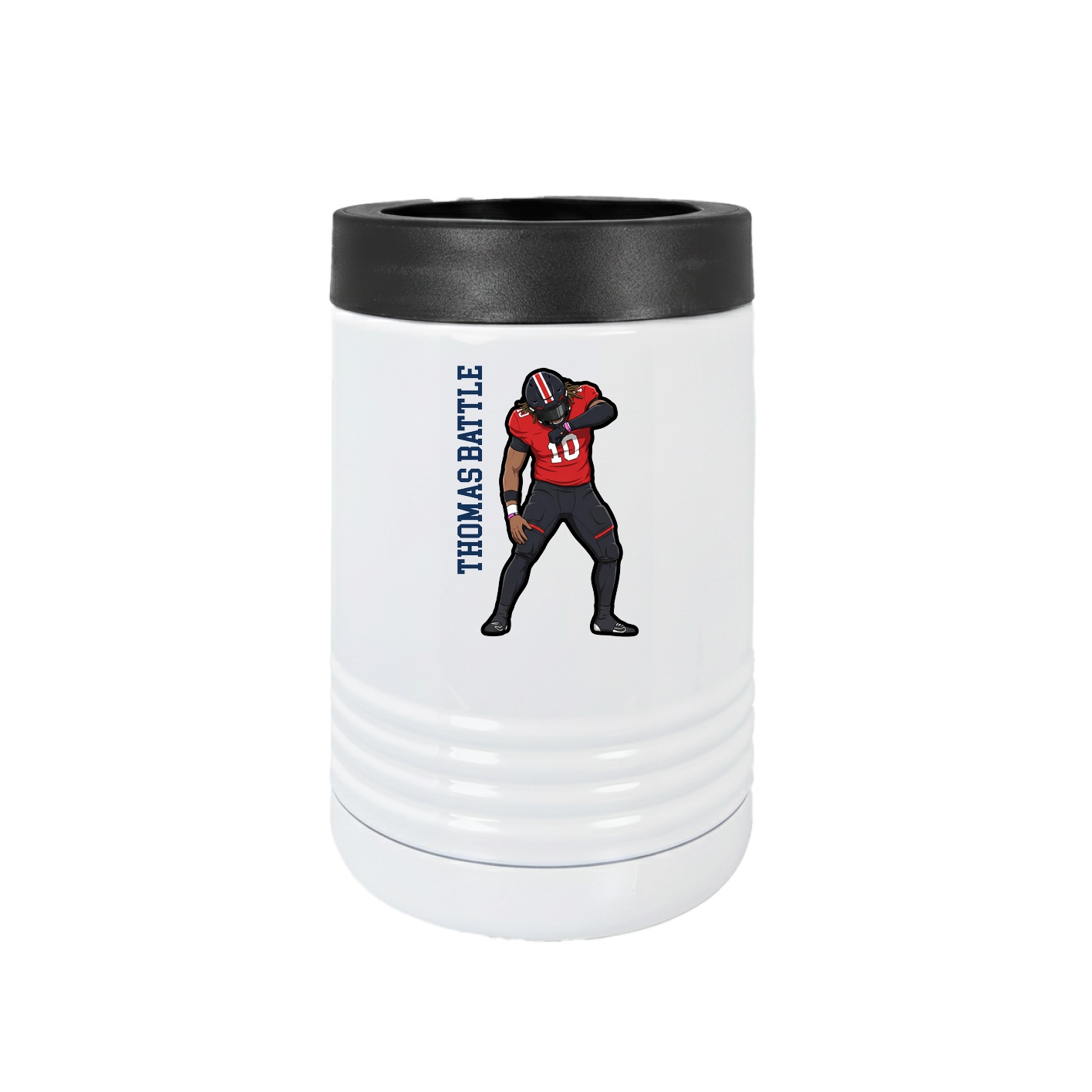Beverage Holder — Name Vertical in White