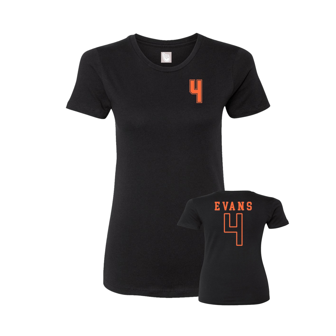 Womens Tee — Chest Back in Black