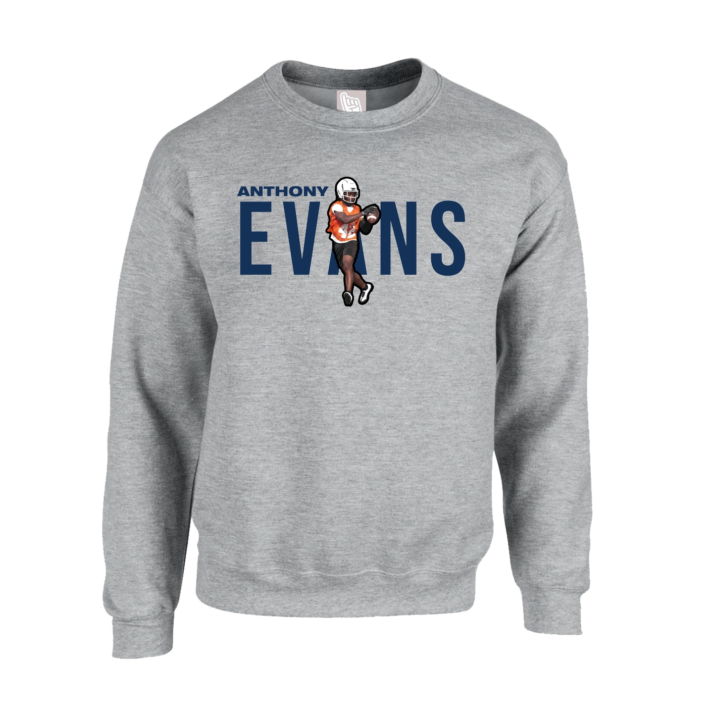 Fleece Crew — Player Name in Grey