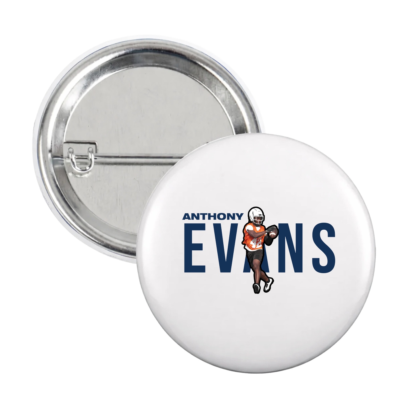 Game Day Button — Player Name in White