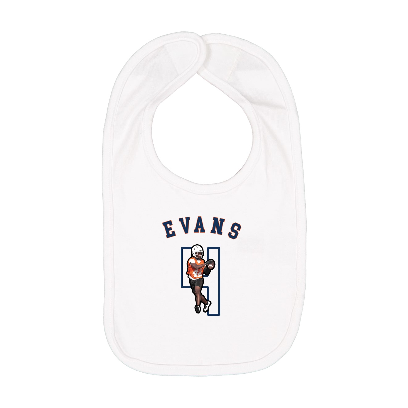 Infant Bib — Shirsey Arch in White