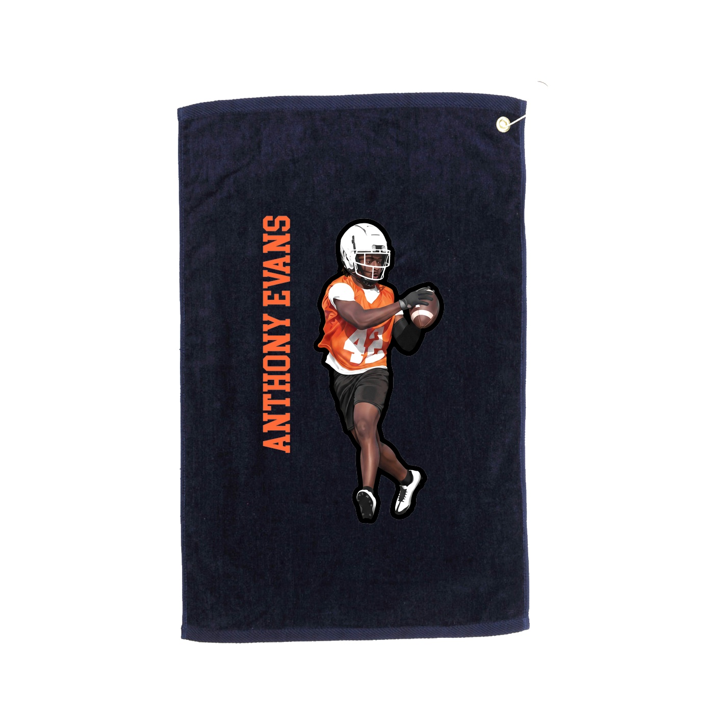 Golf Towel — Name Vertical in Navy