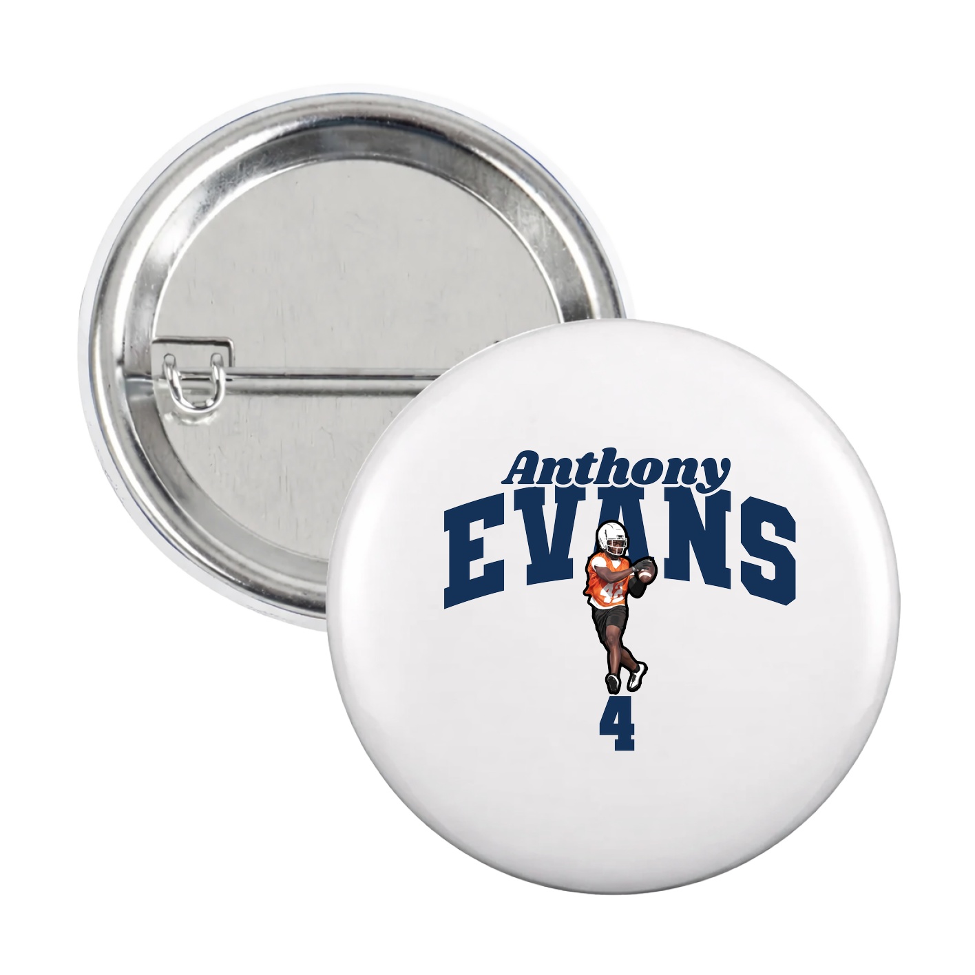 Game Day Button — Signature Arch in White