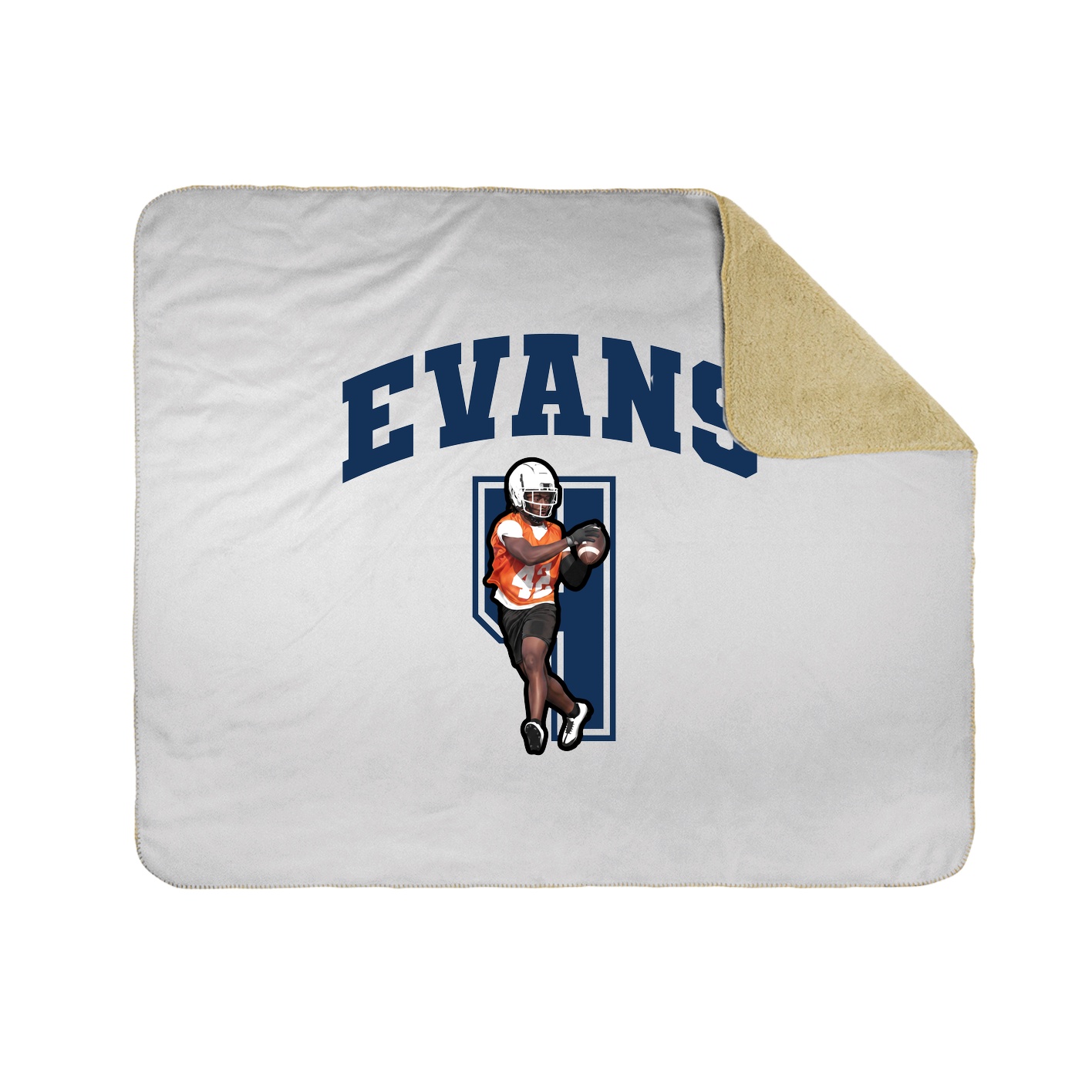 Throw Blanket — Number in White