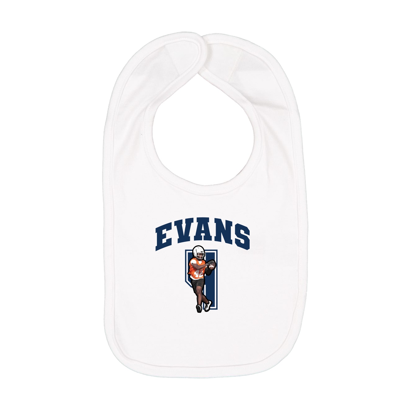Infant Bib — Number in White