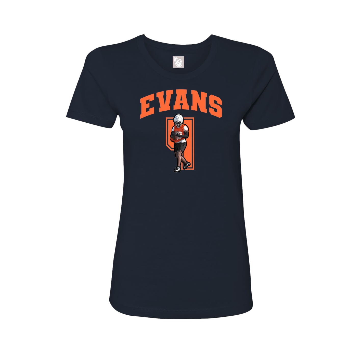 Fitted Women's Tee — Number in Navy