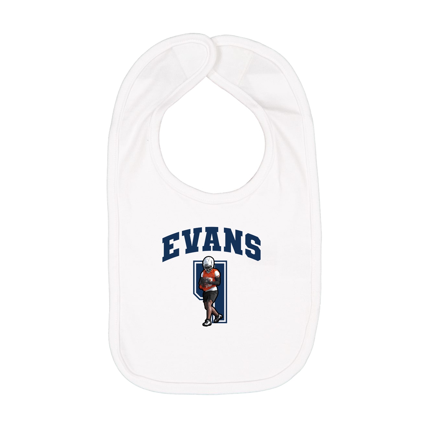 Infant Bib — Number in White
