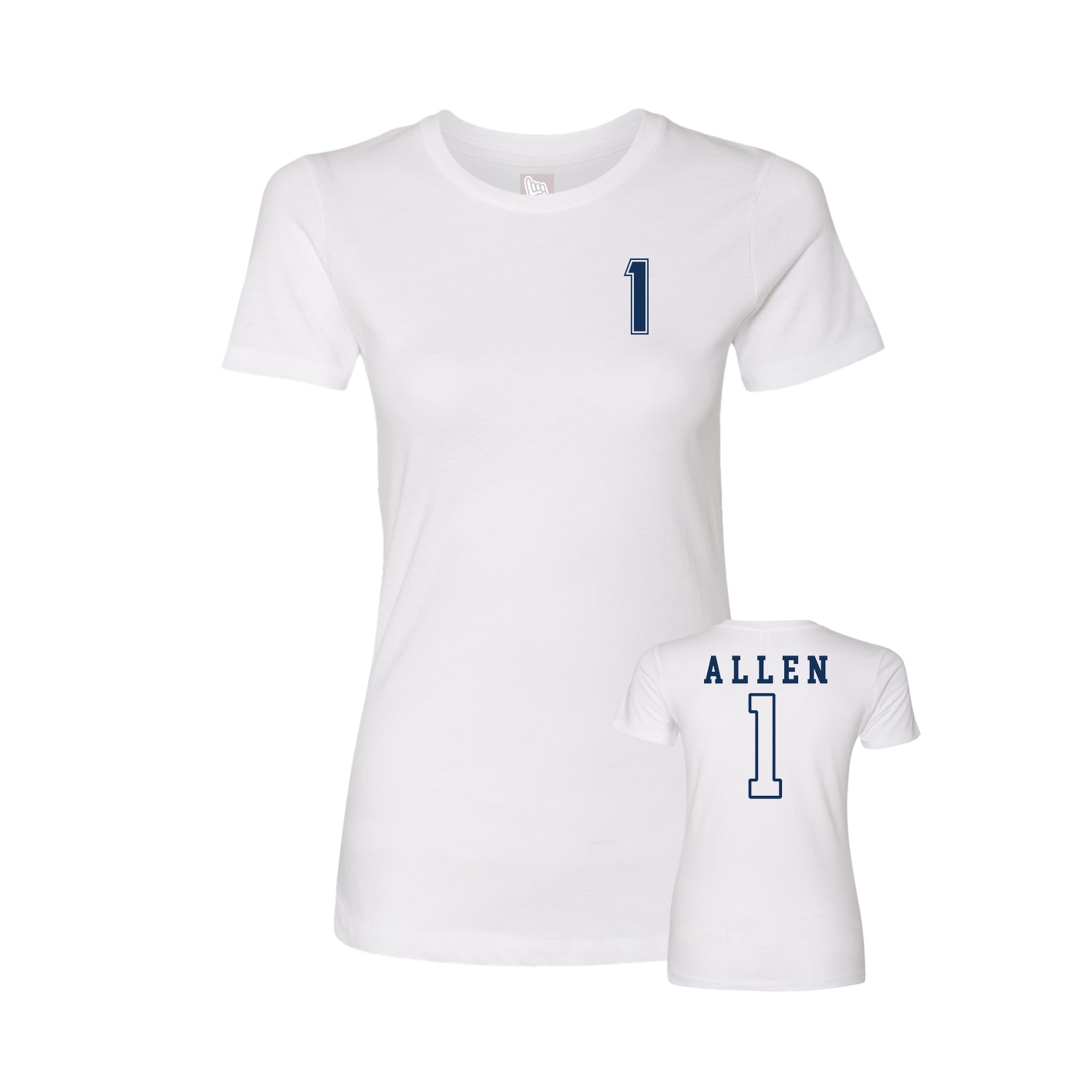 Womens Tee — Chest Back in White