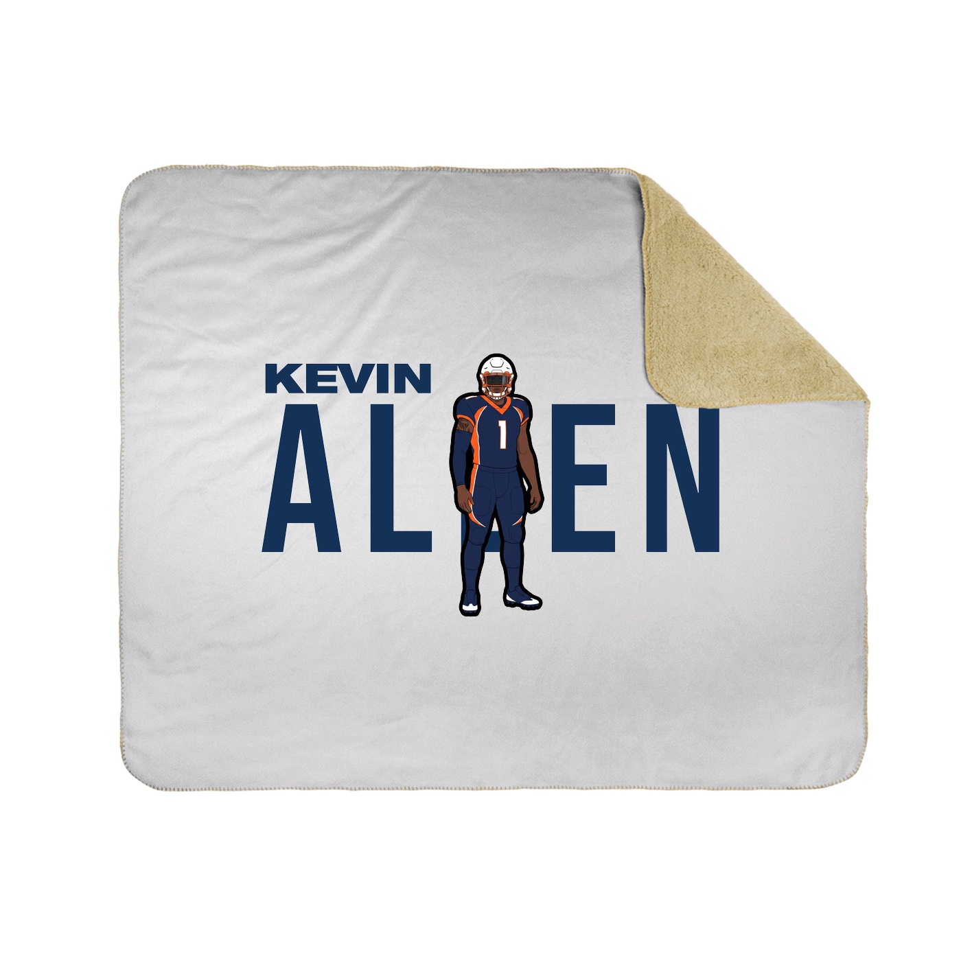 Throw Blanket — Player Name in White