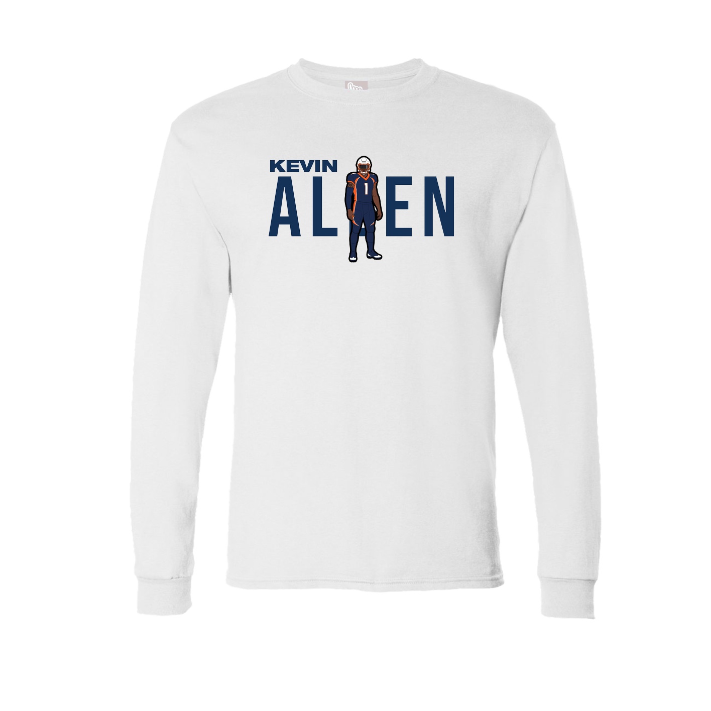 Long Sleeve Tee — Player Name in White