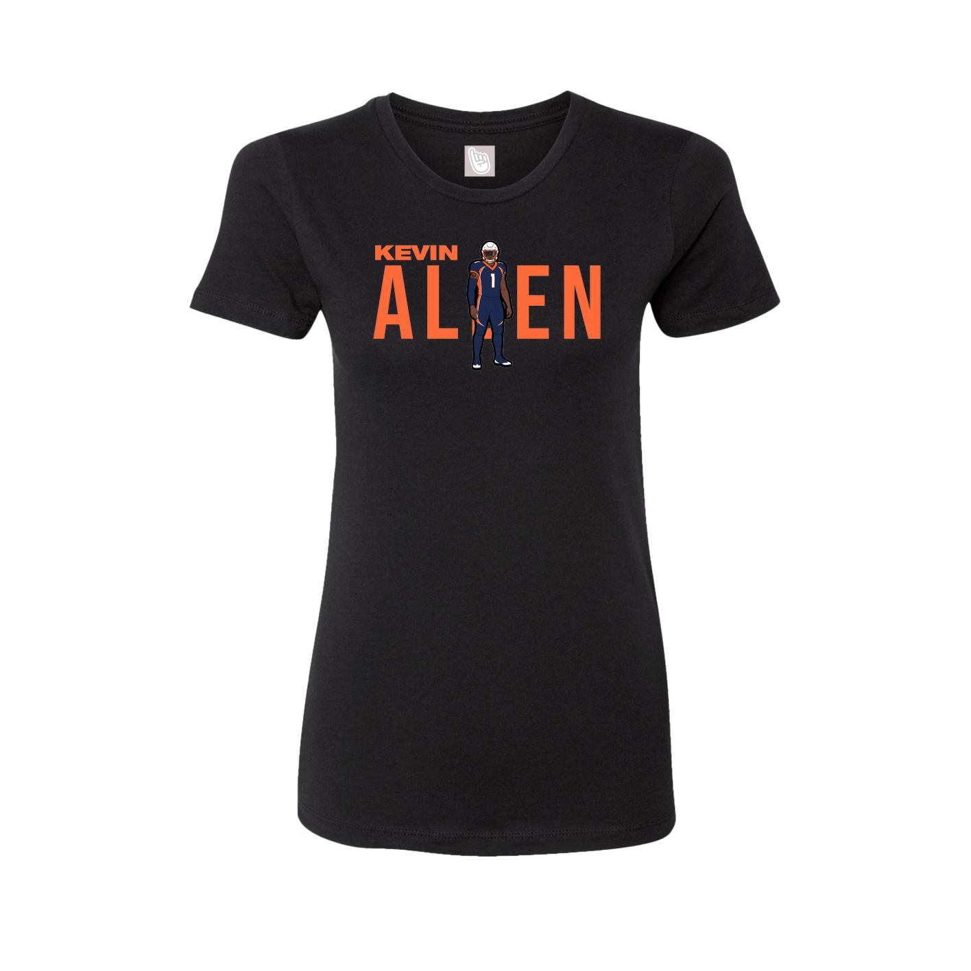Fitted Women's Tee — Player Name in Black