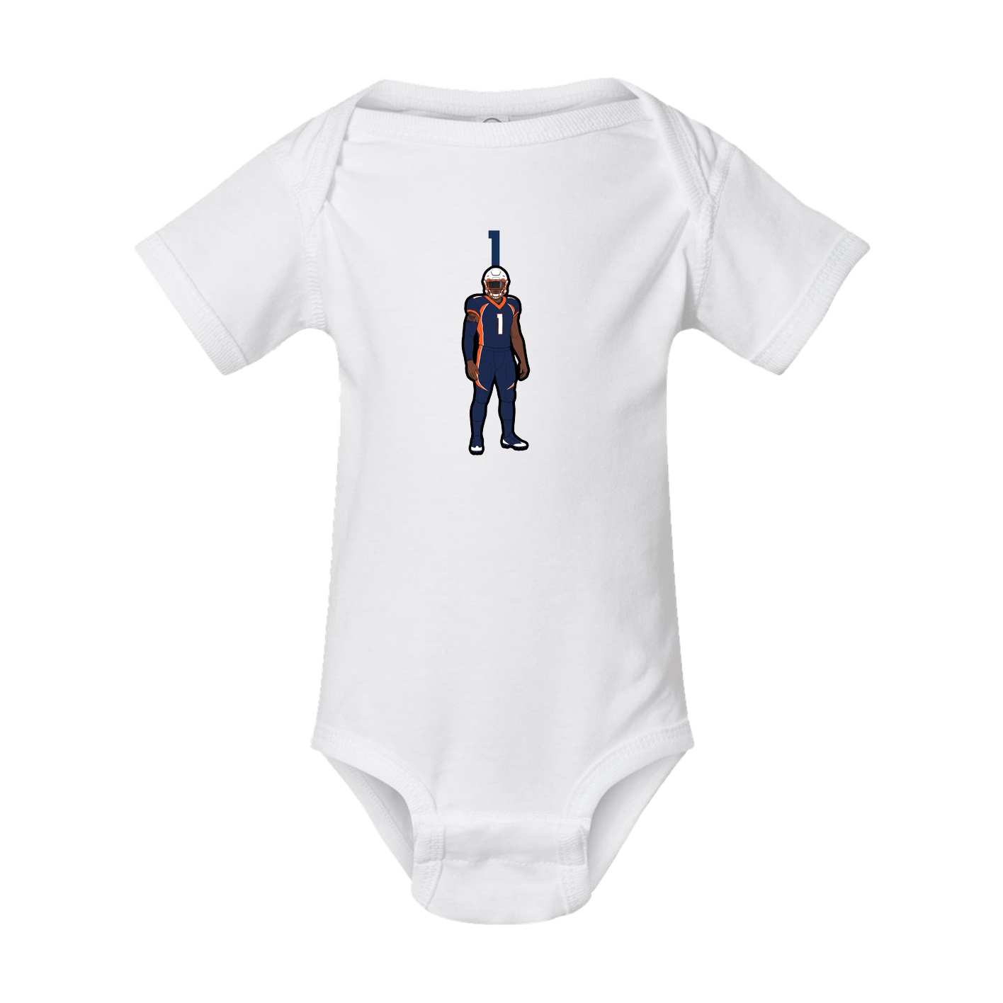 Baby Onesie — Number Top in White