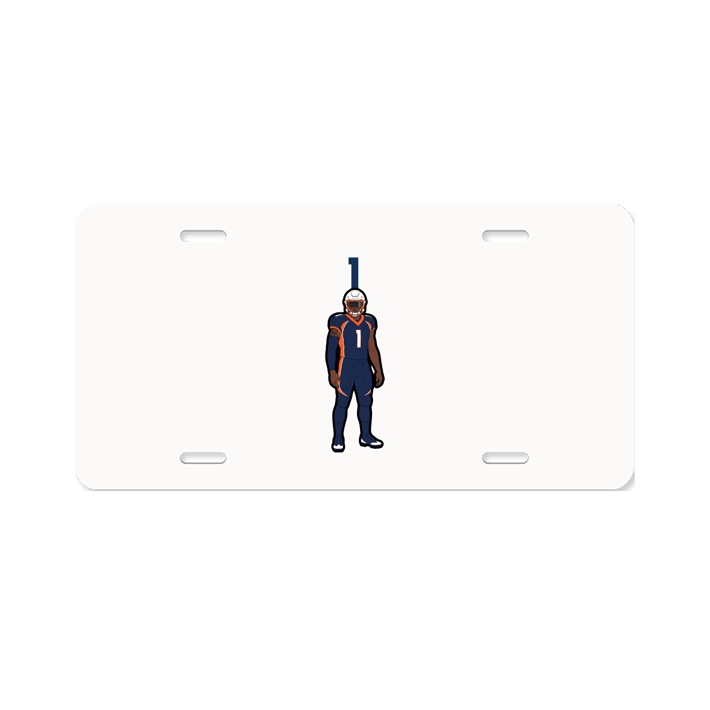 License Plate — Number Top in Classic