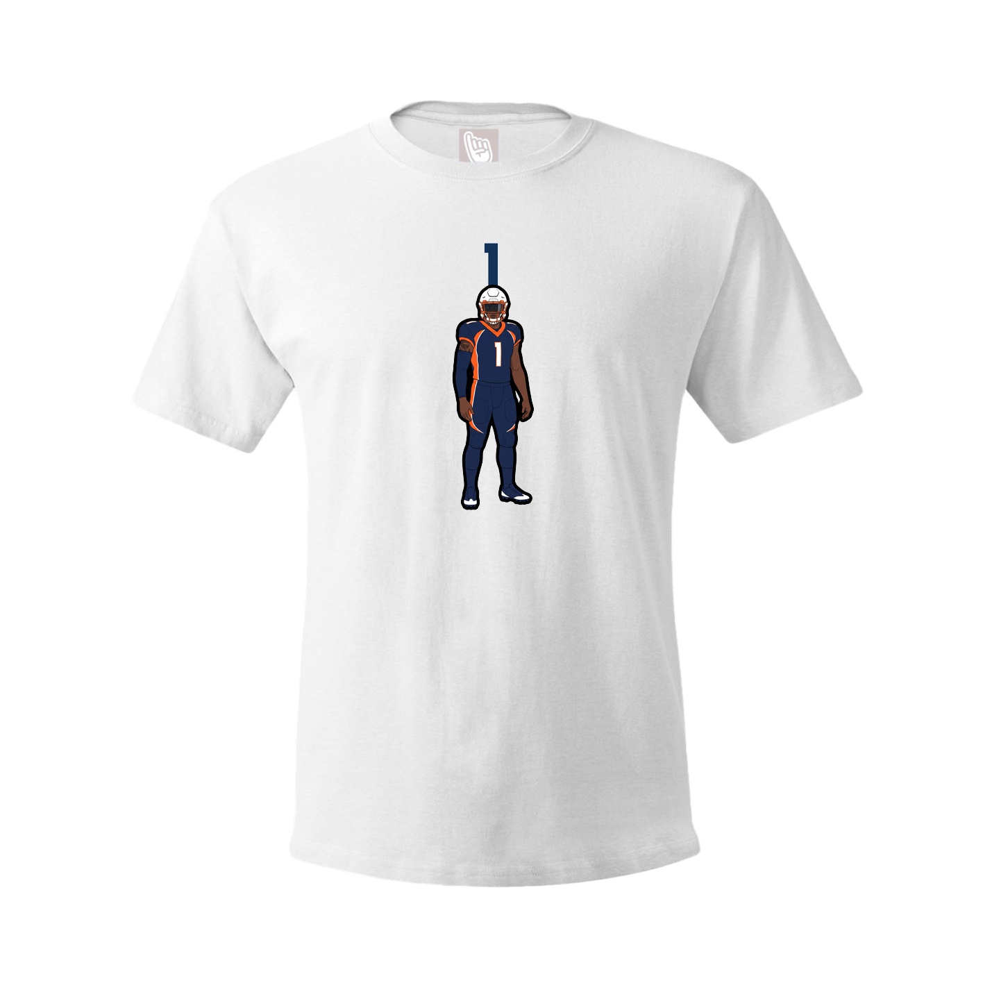 Youth Tee — Number Top in White