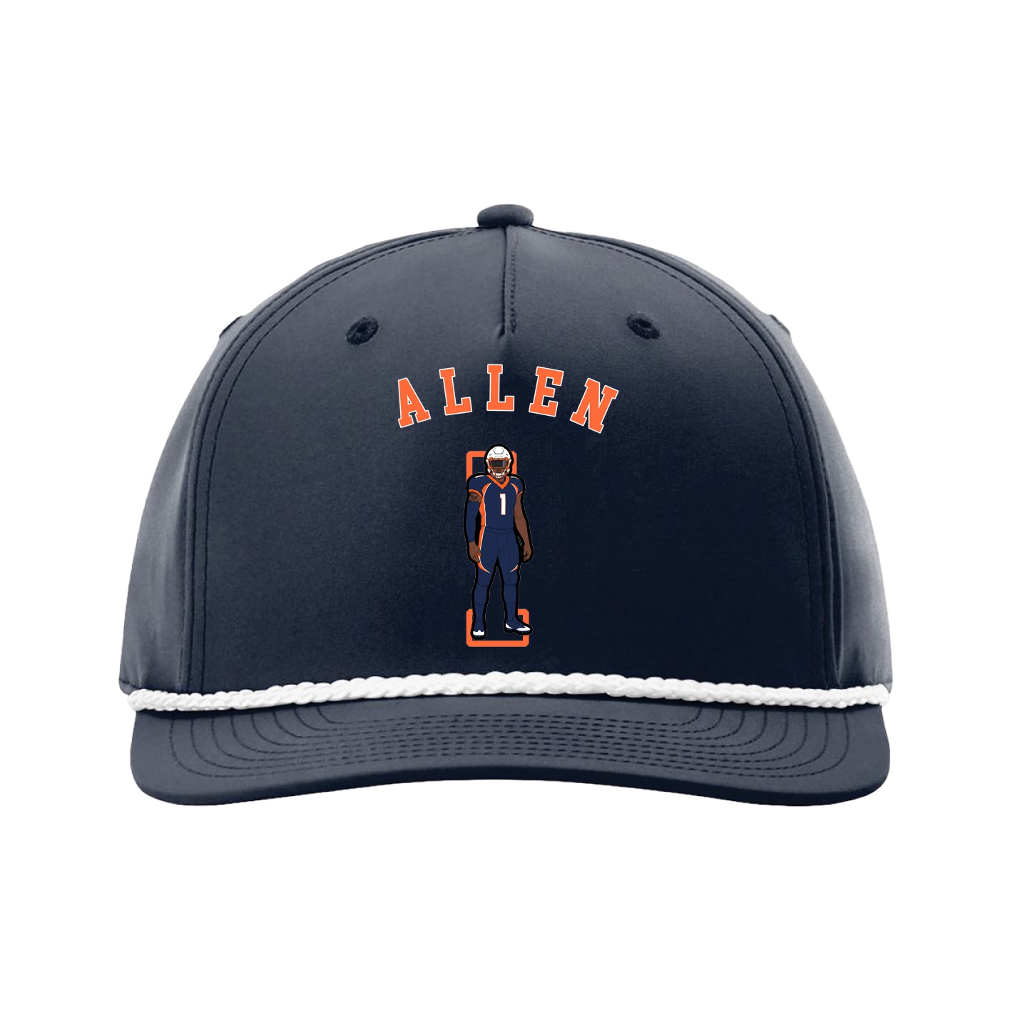 Five-Panel Classic Rope Cap — Shirsey Arch in Navy