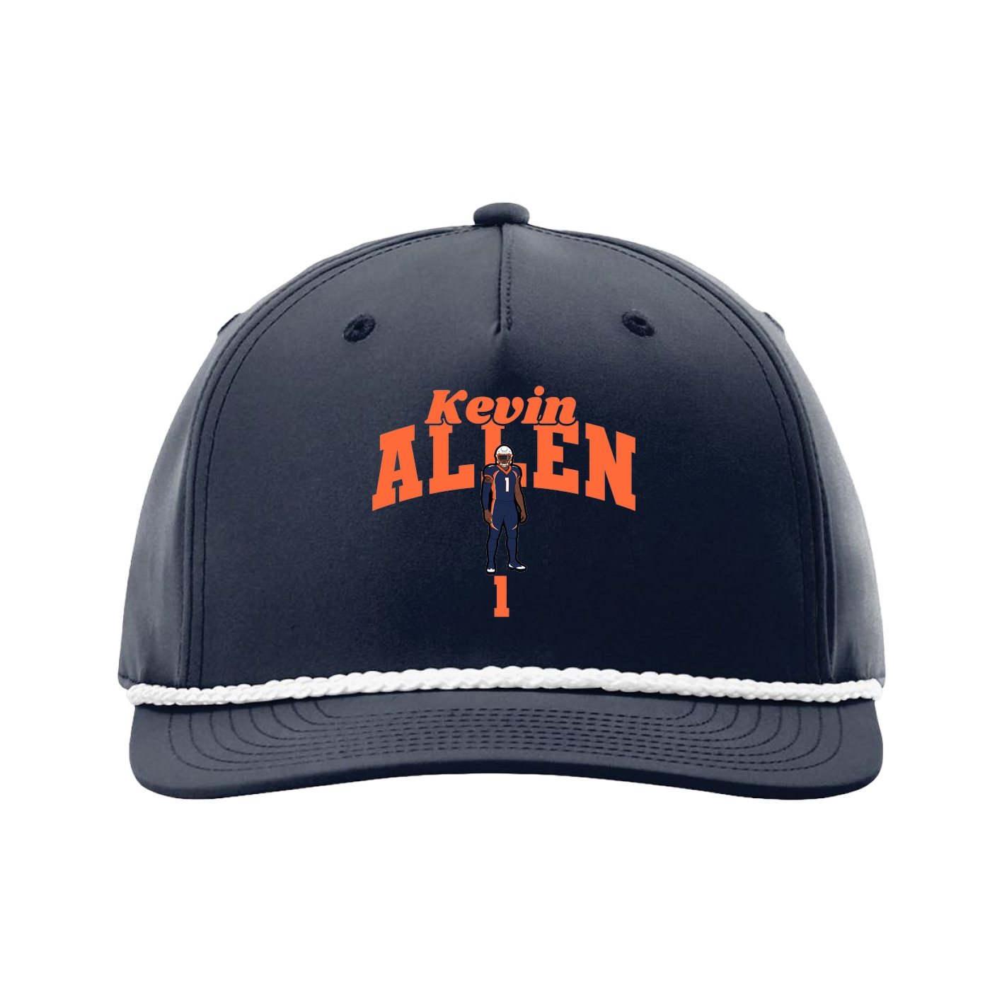 Five-Panel Classic Rope Cap — Signature Arch in Navy