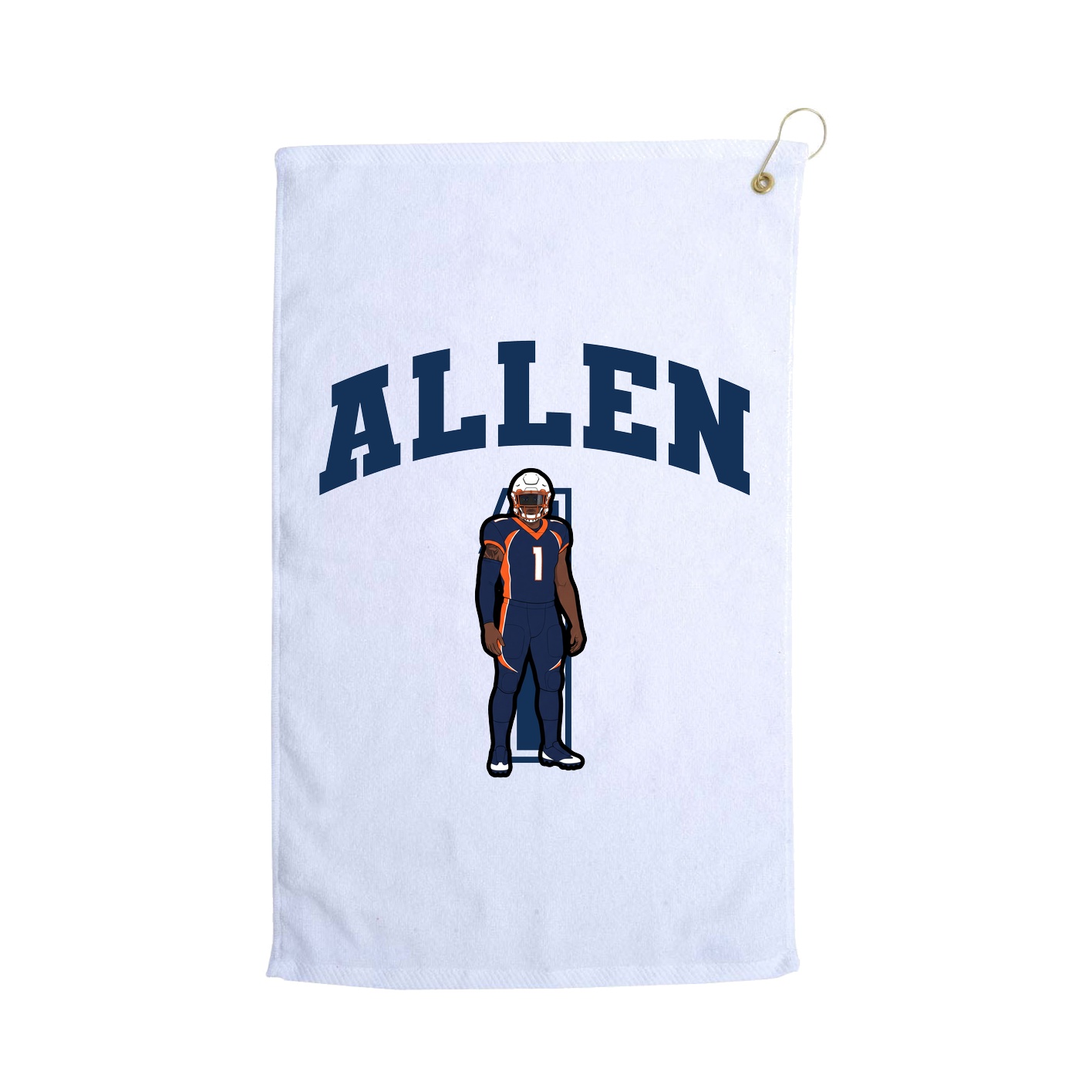 Golf Towel — Number in White