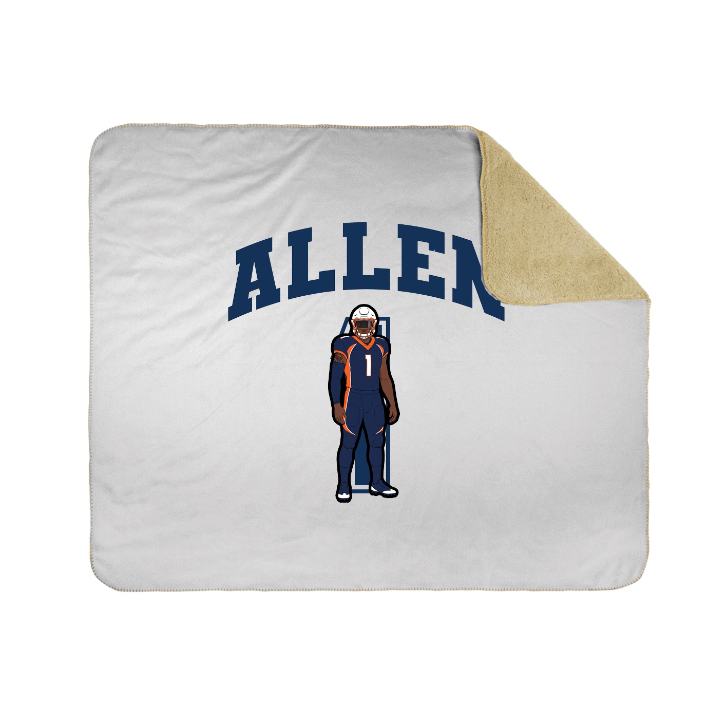 Throw Blanket — Number in White