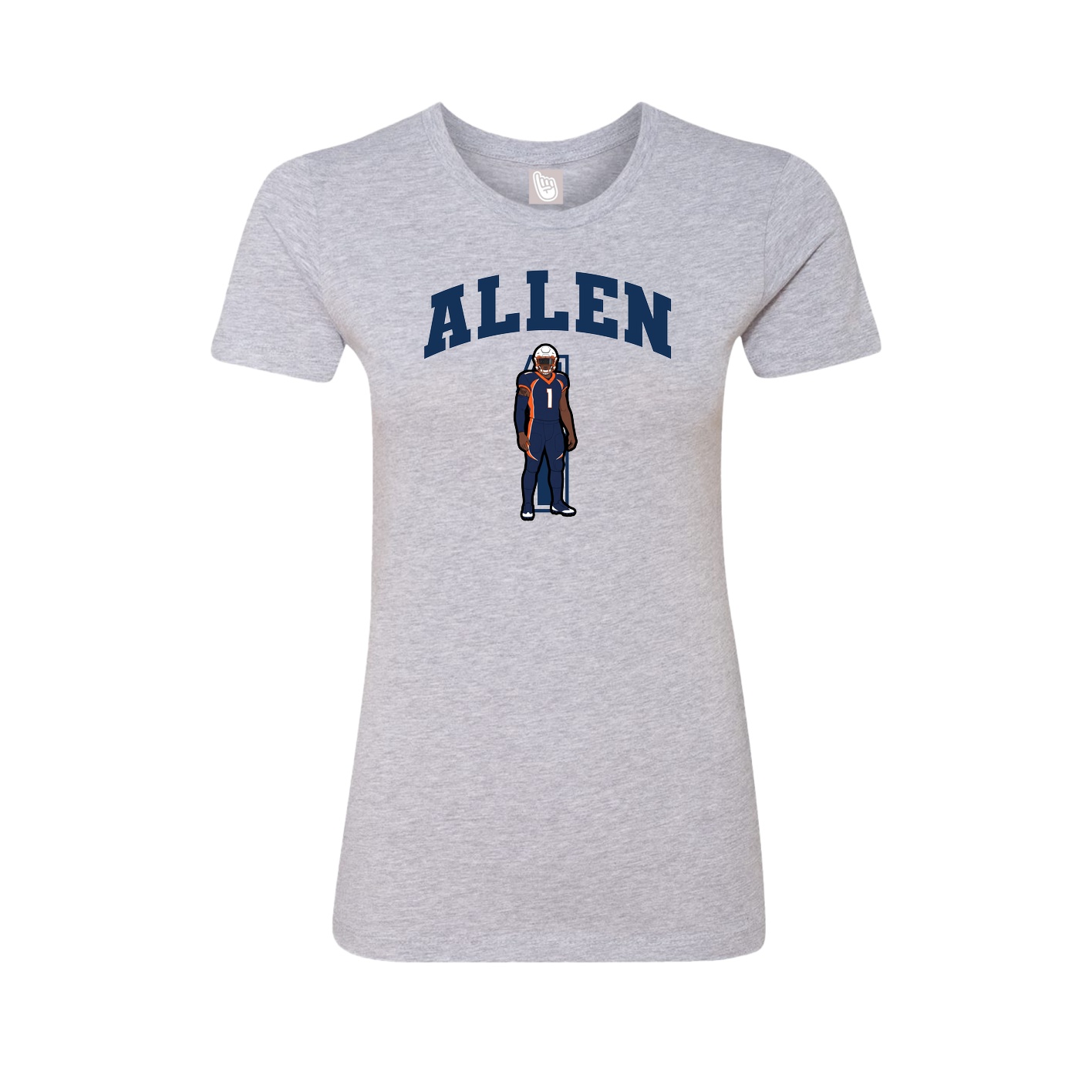 Fitted Women's Tee — Number in Grey