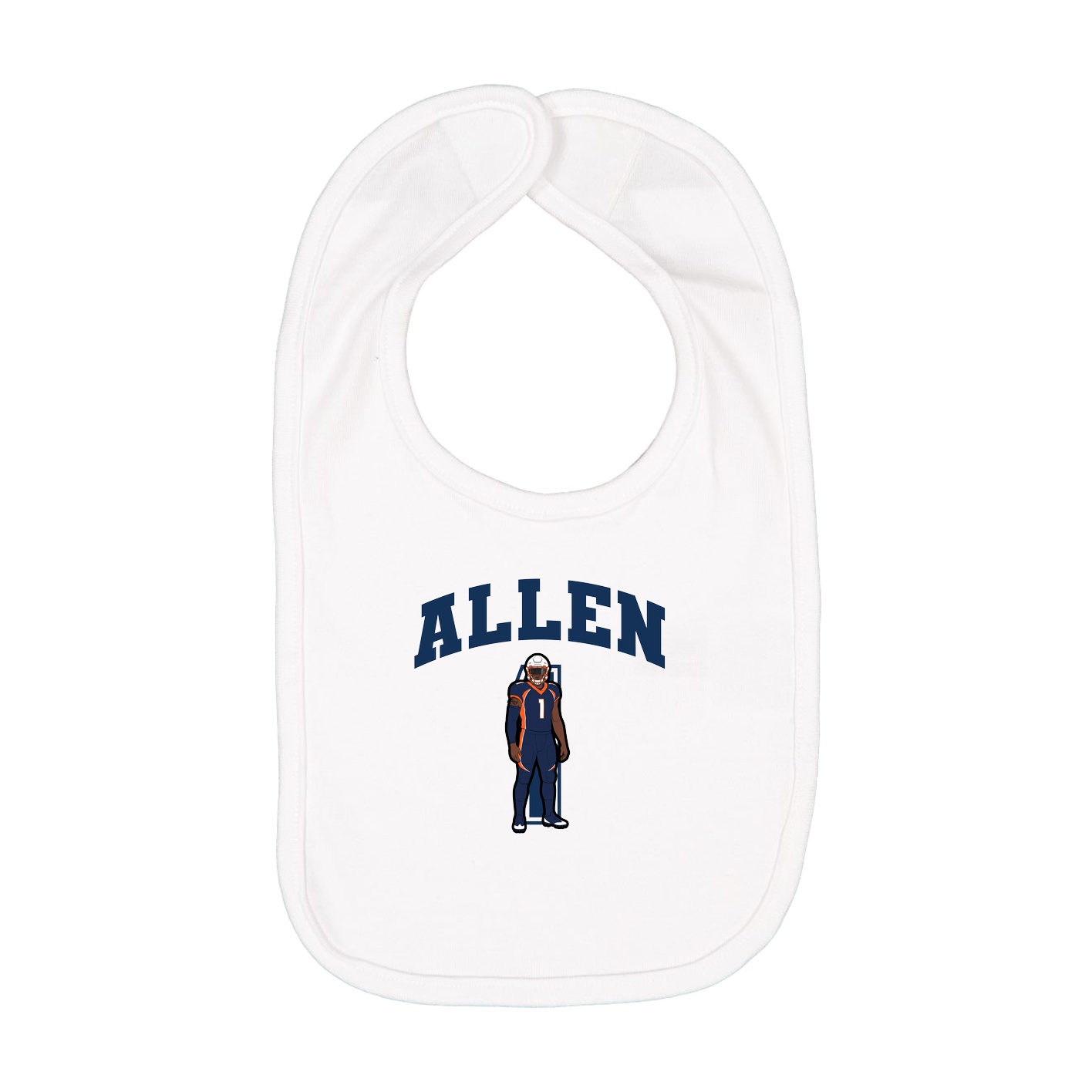 Infant Bib — Number in White