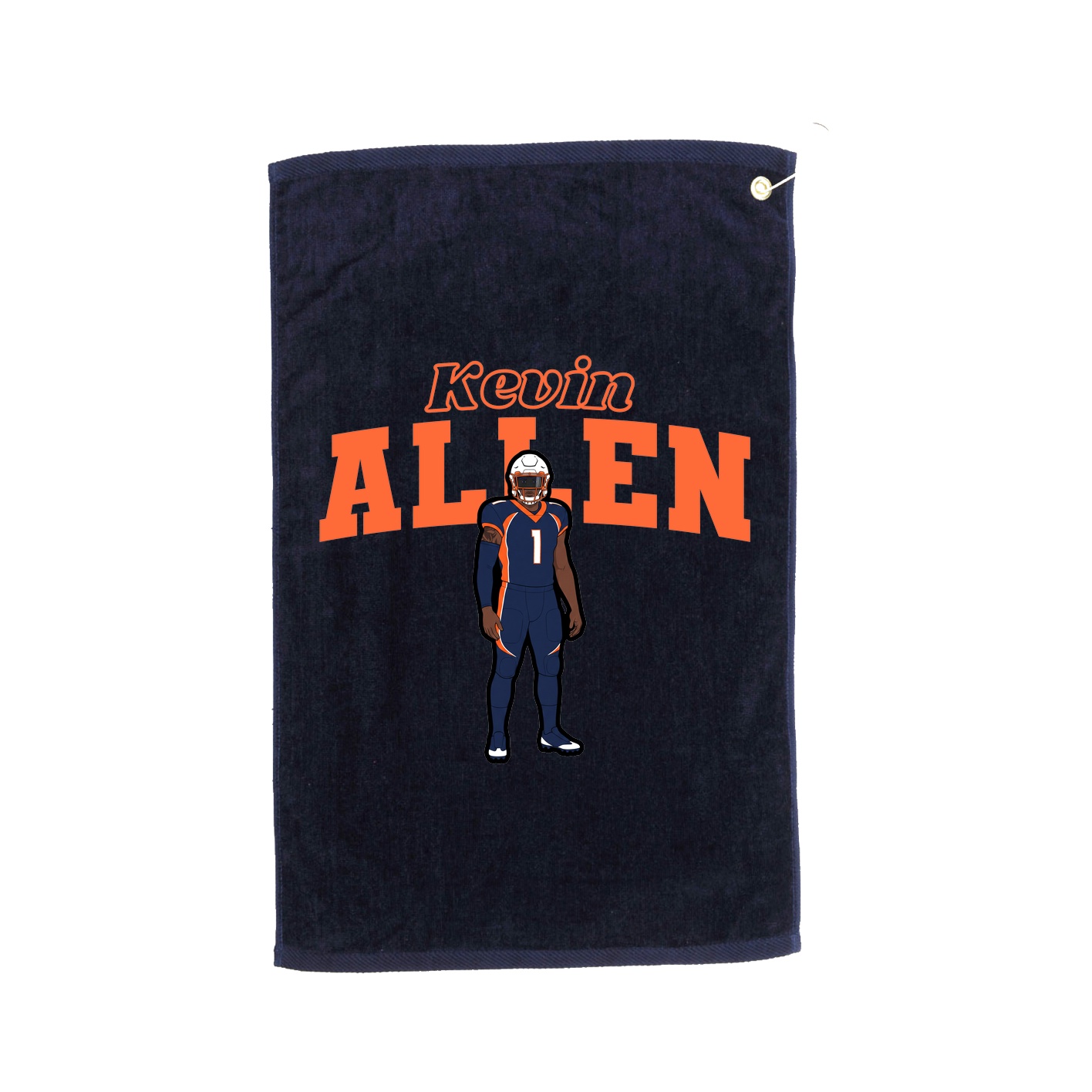 Golf Towel — Name Arch in Navy