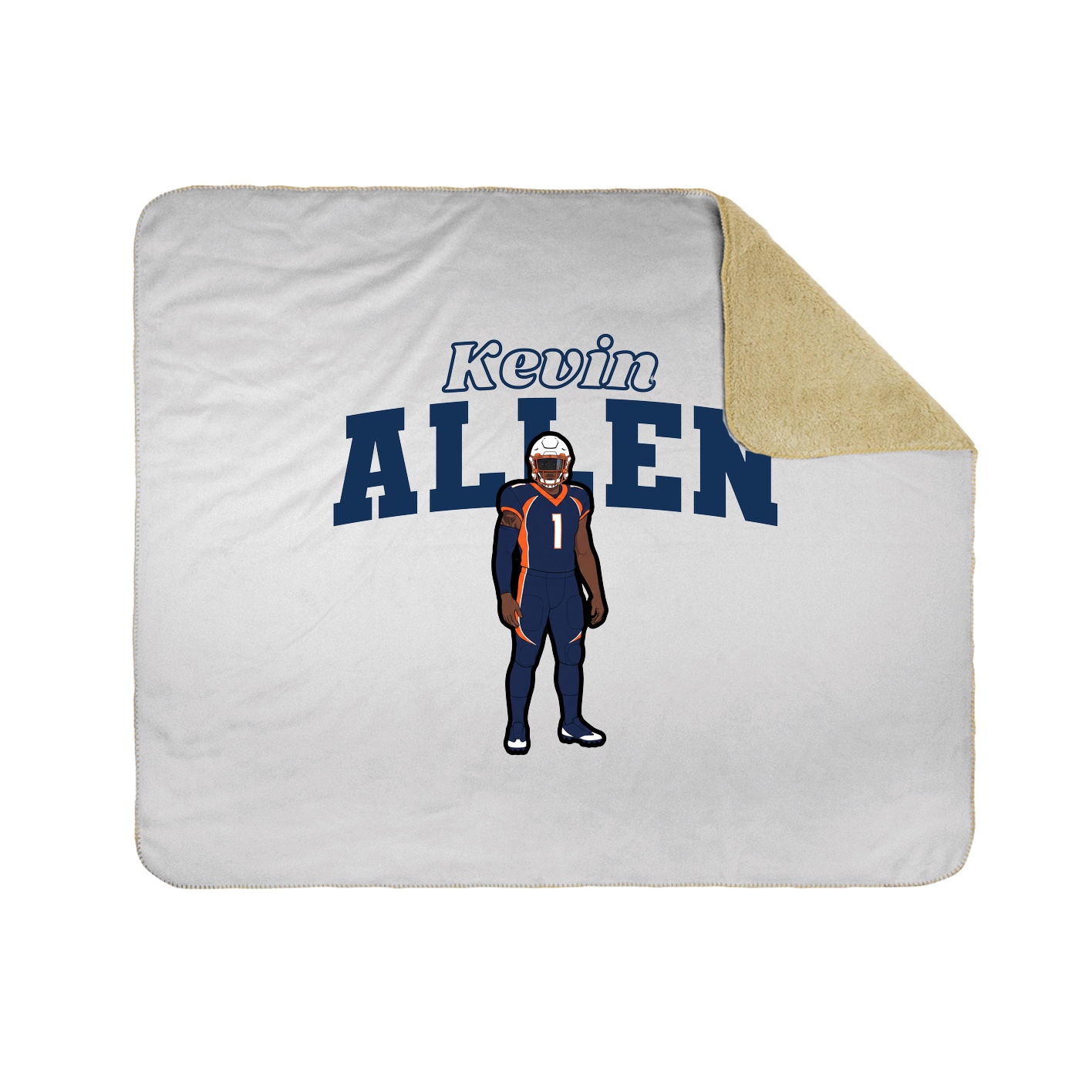 Throw Blanket — Name Arch in White