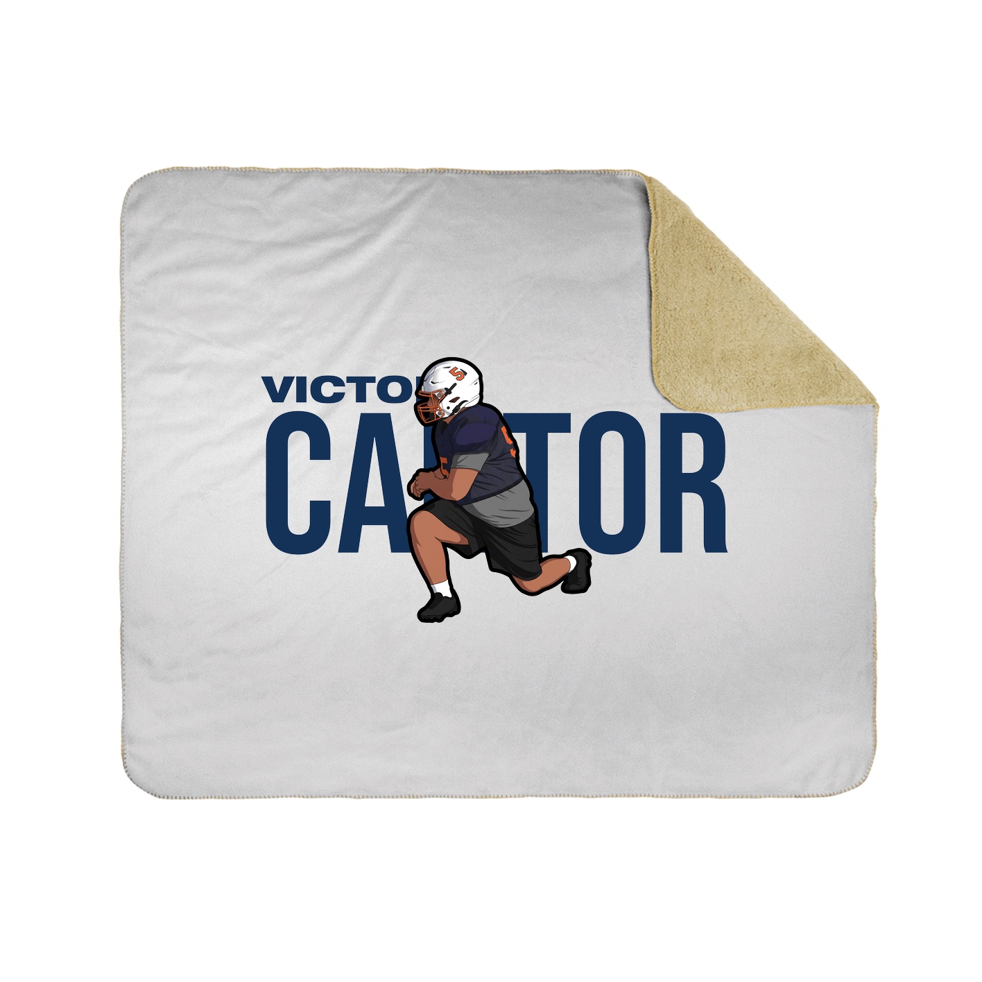 Throw Blanket — Player Name in White