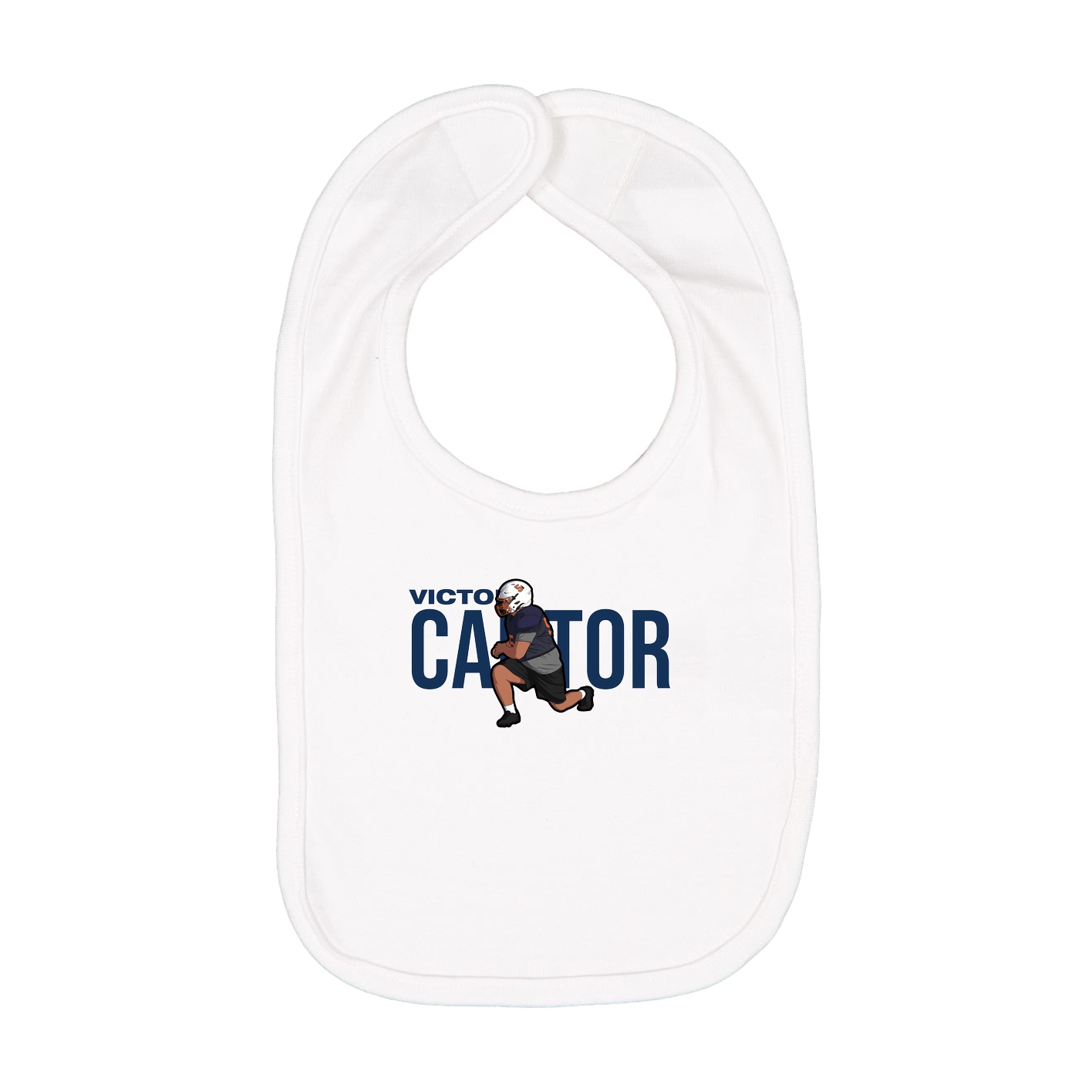 Infant Bib — Player Name in White