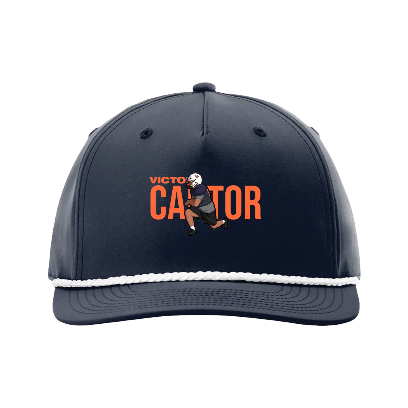 Five-Panel Classic Rope Cap — Player Name in Navy