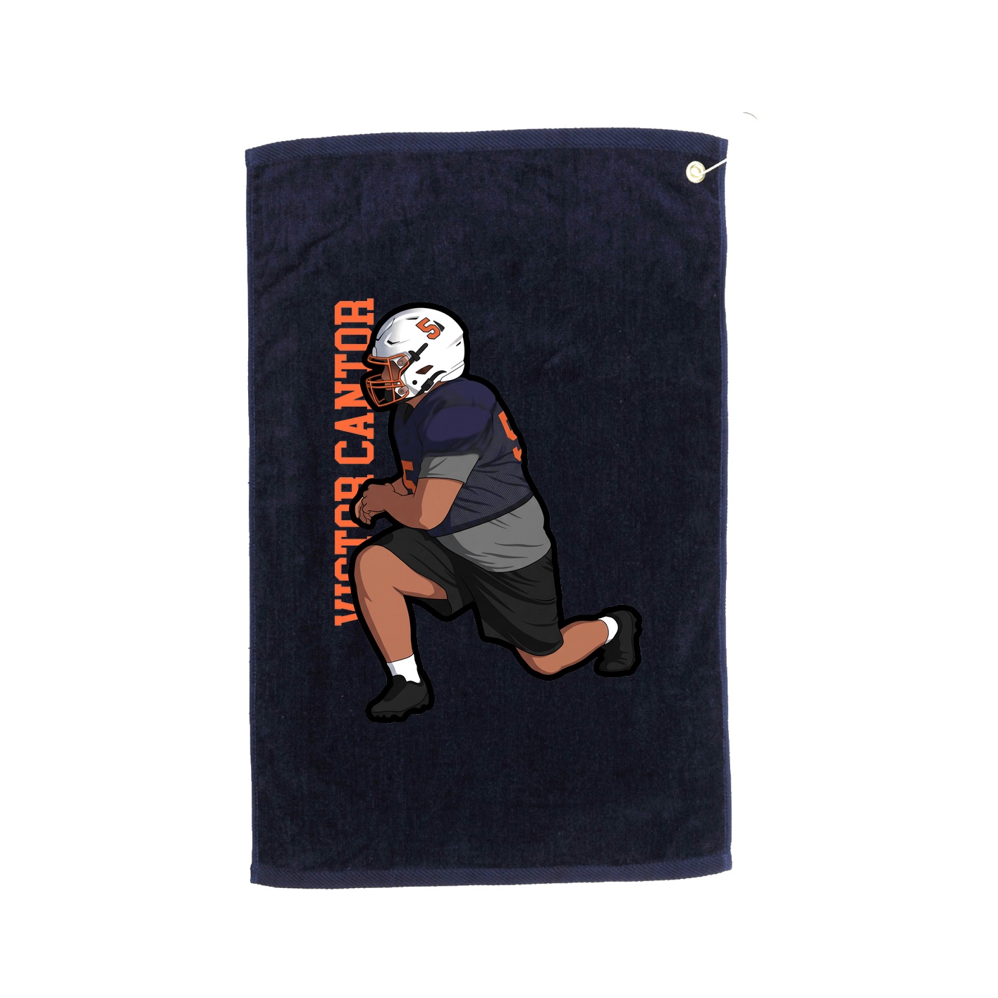 Golf Towel — Name Vertical in Navy