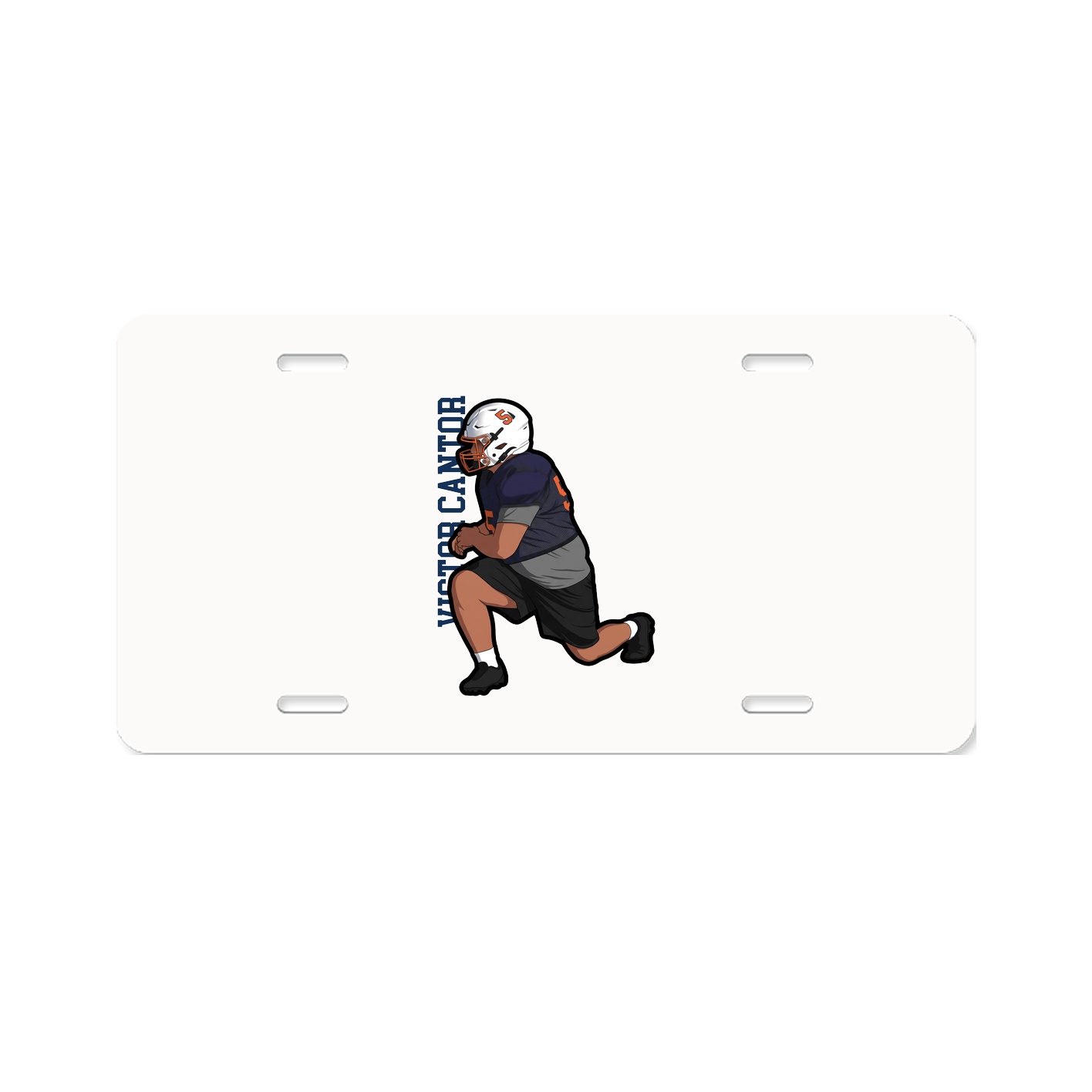 License Plate — Name Vertical in Classic