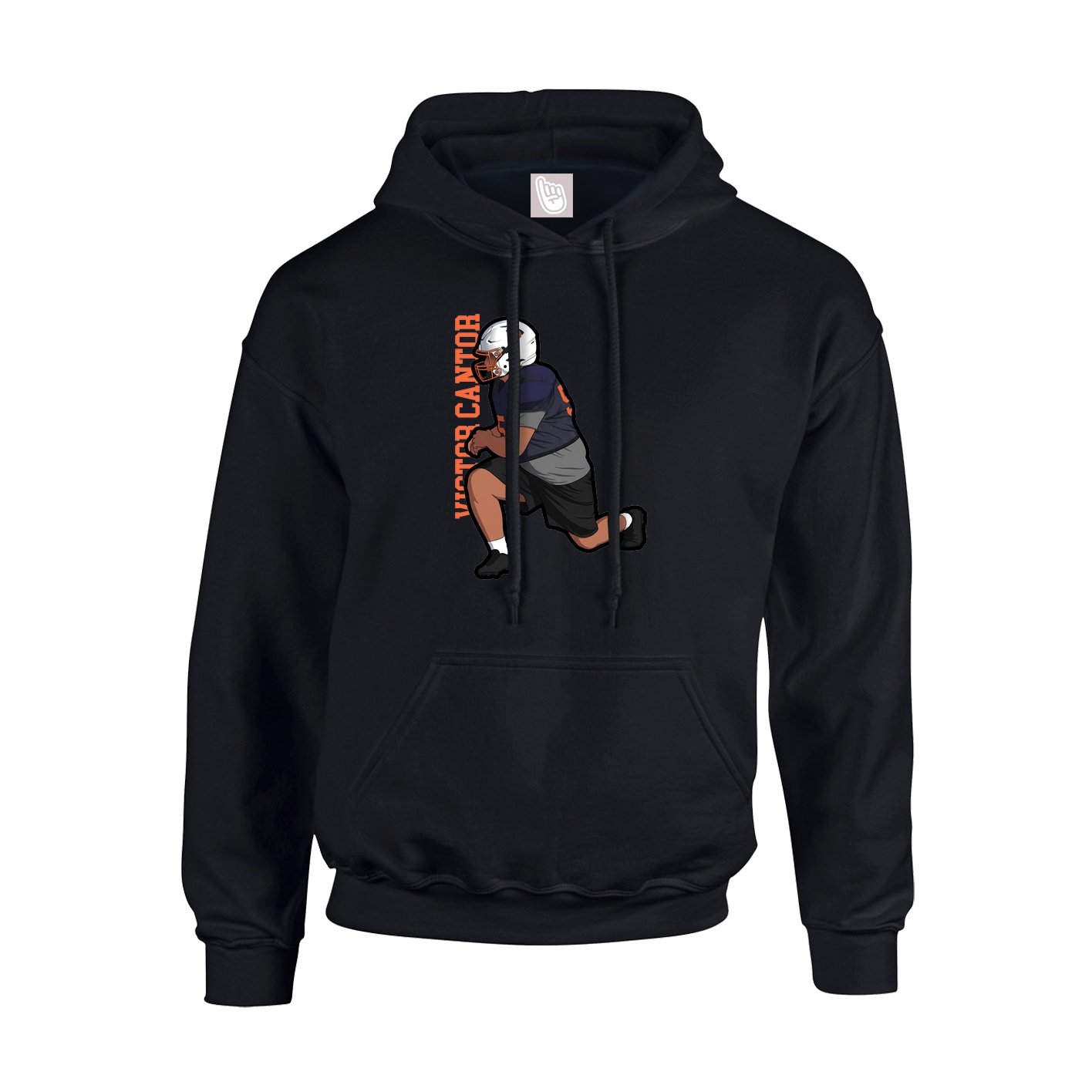 Youth Hoodie — Name Vertical in Black